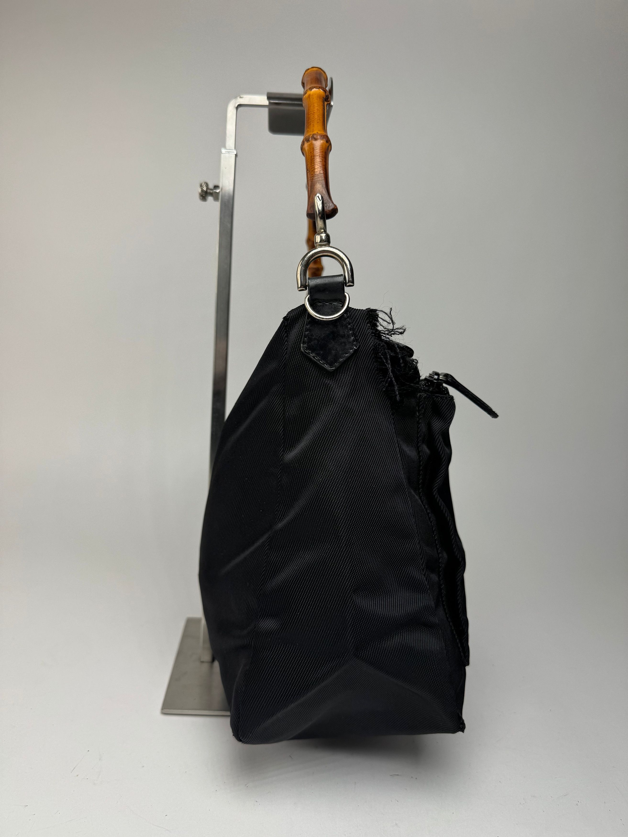 Gucci Vintage Canvas Bamboo Bag black Size ONE SIZE - 2 Thumbnail