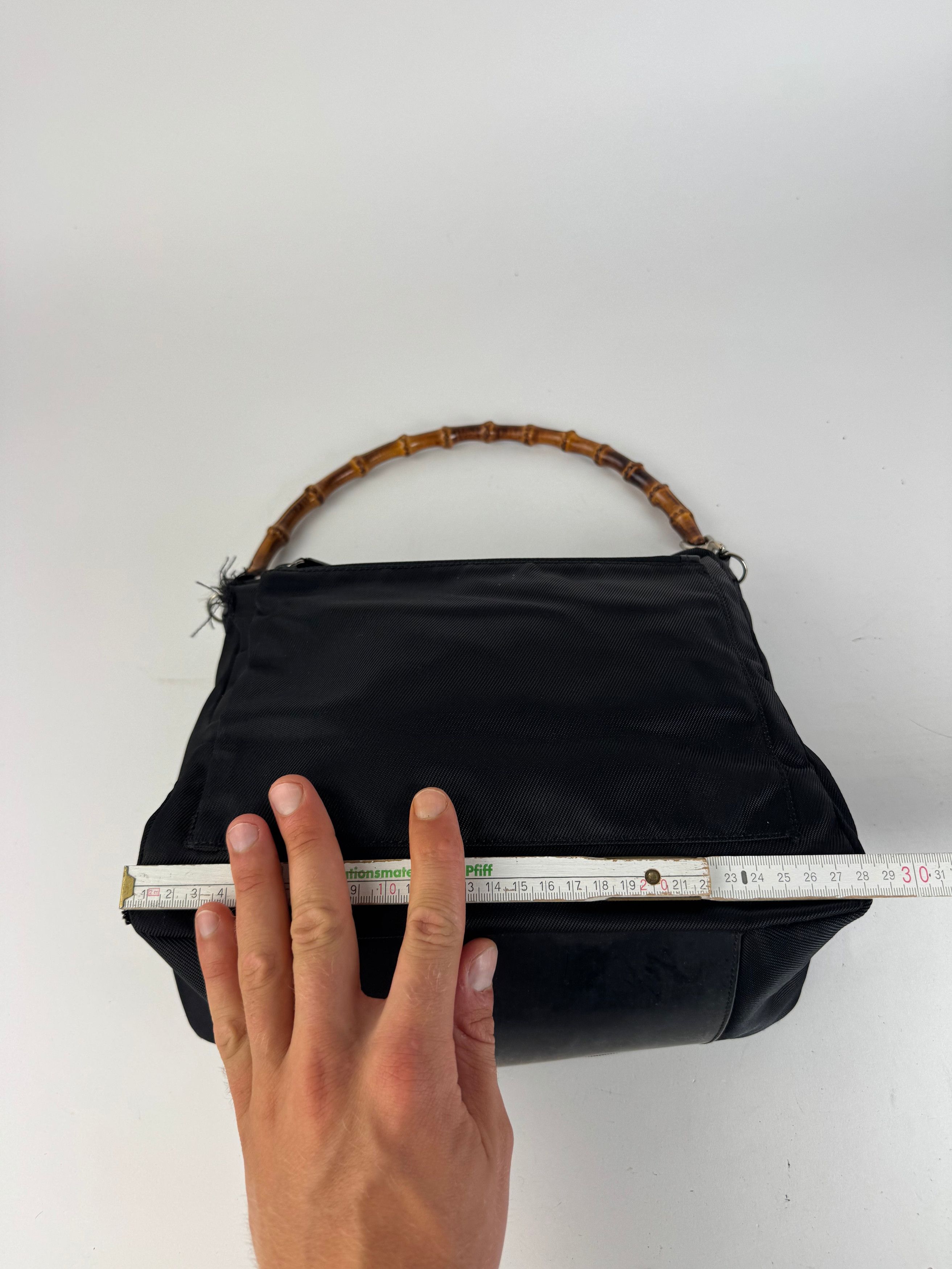 Gucci Vintage Canvas Bamboo Bag black Size ONE SIZE - 12 Thumbnail
