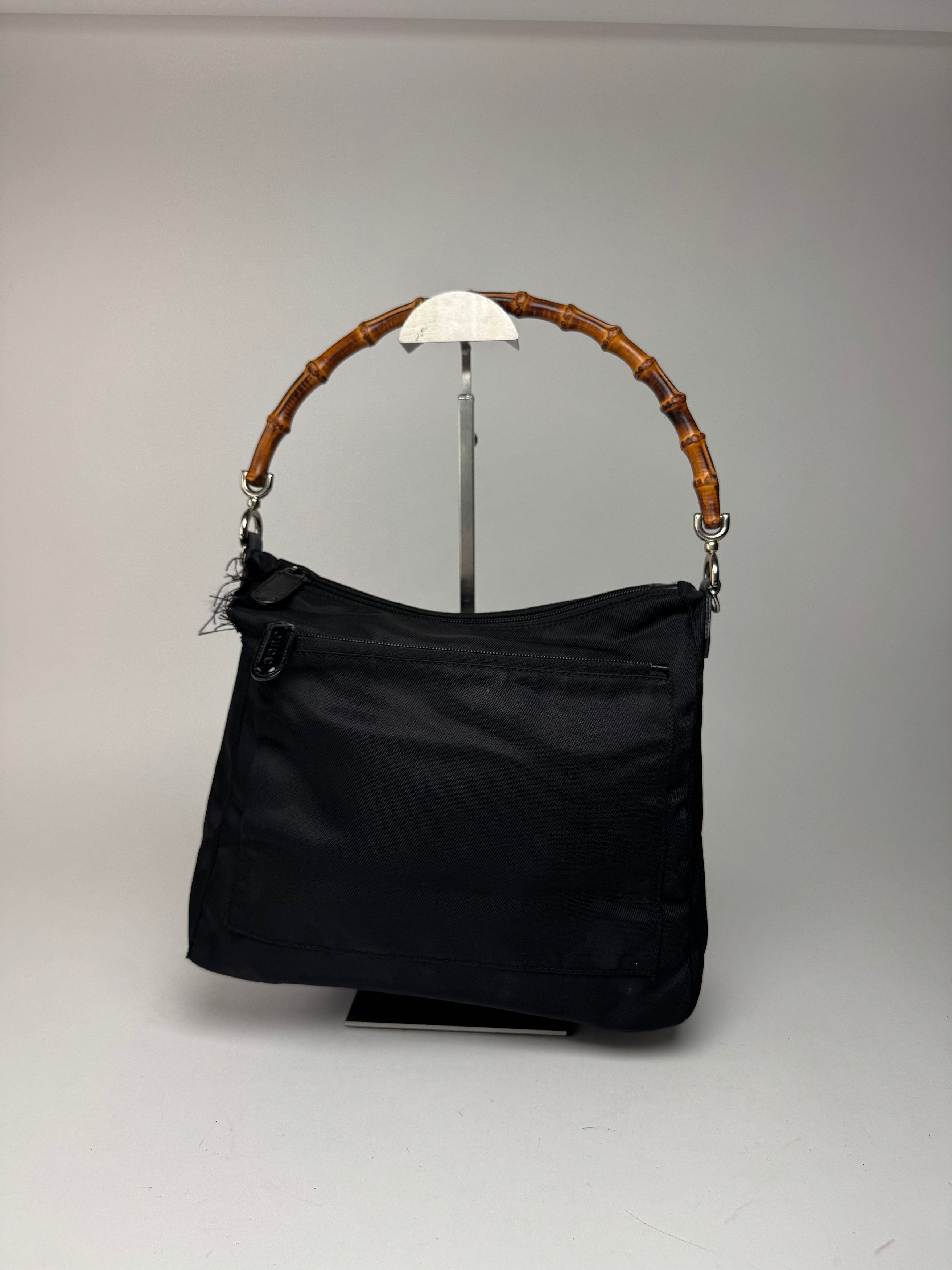 Gucci Vintage Canvas Bamboo Bag black Size ONE SIZE - 14 Thumbnail