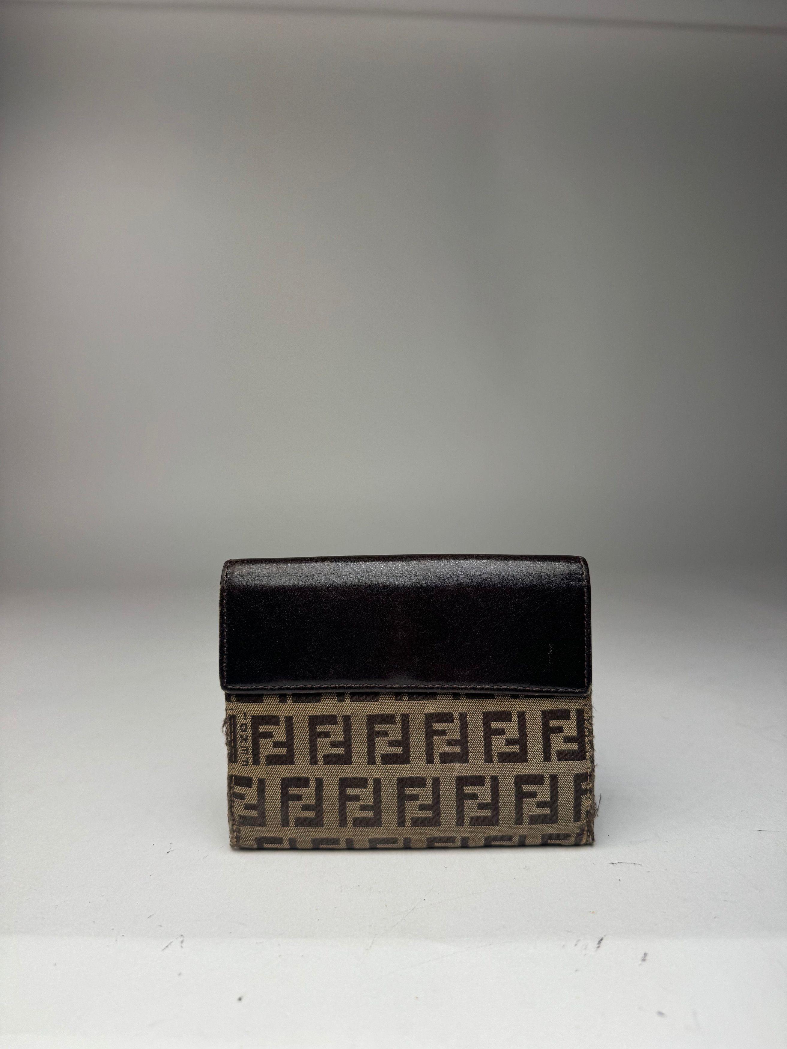 Fendi Vintage Monogram Leather Wallet Brown Size ONE SIZE - 11 Thumbnail