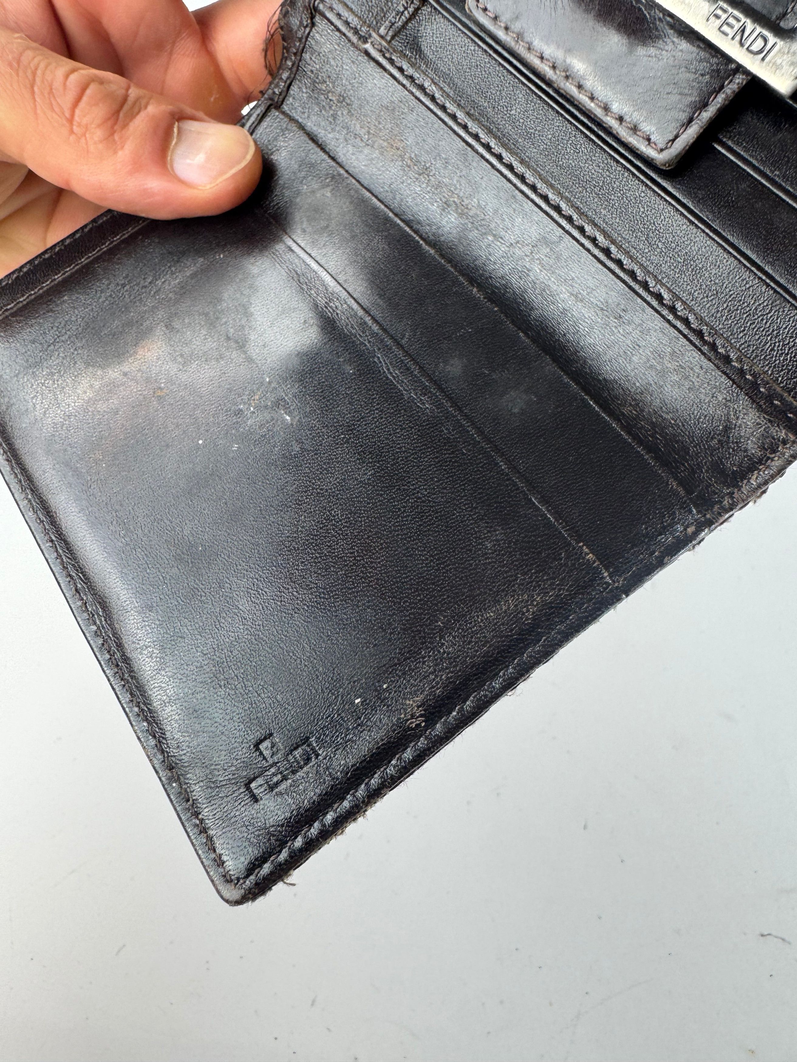 Fendi Vintage Monogram Leather Wallet Brown Size ONE SIZE - 7 Thumbnail