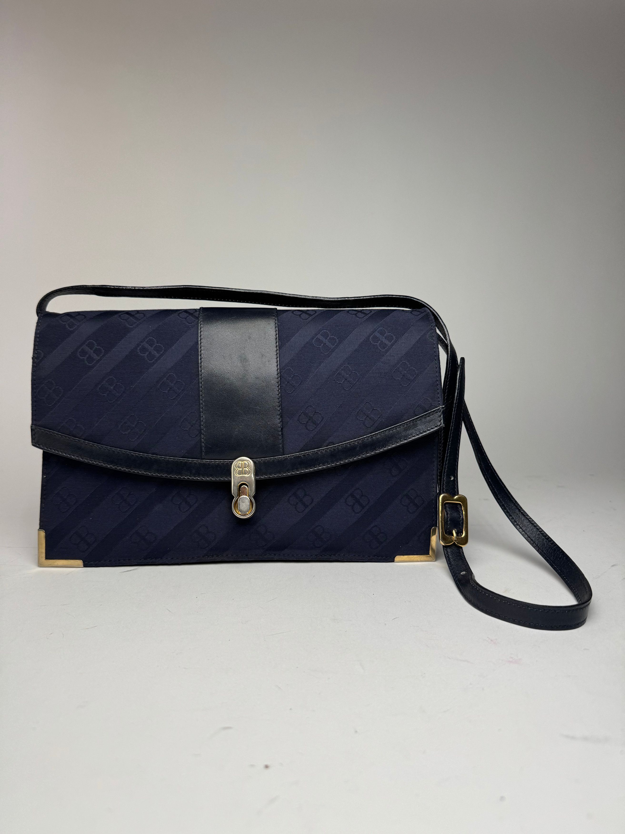 Balenciaga Vintage Monogram Leather bag navy Size ONE SIZE - 6 Thumbnail