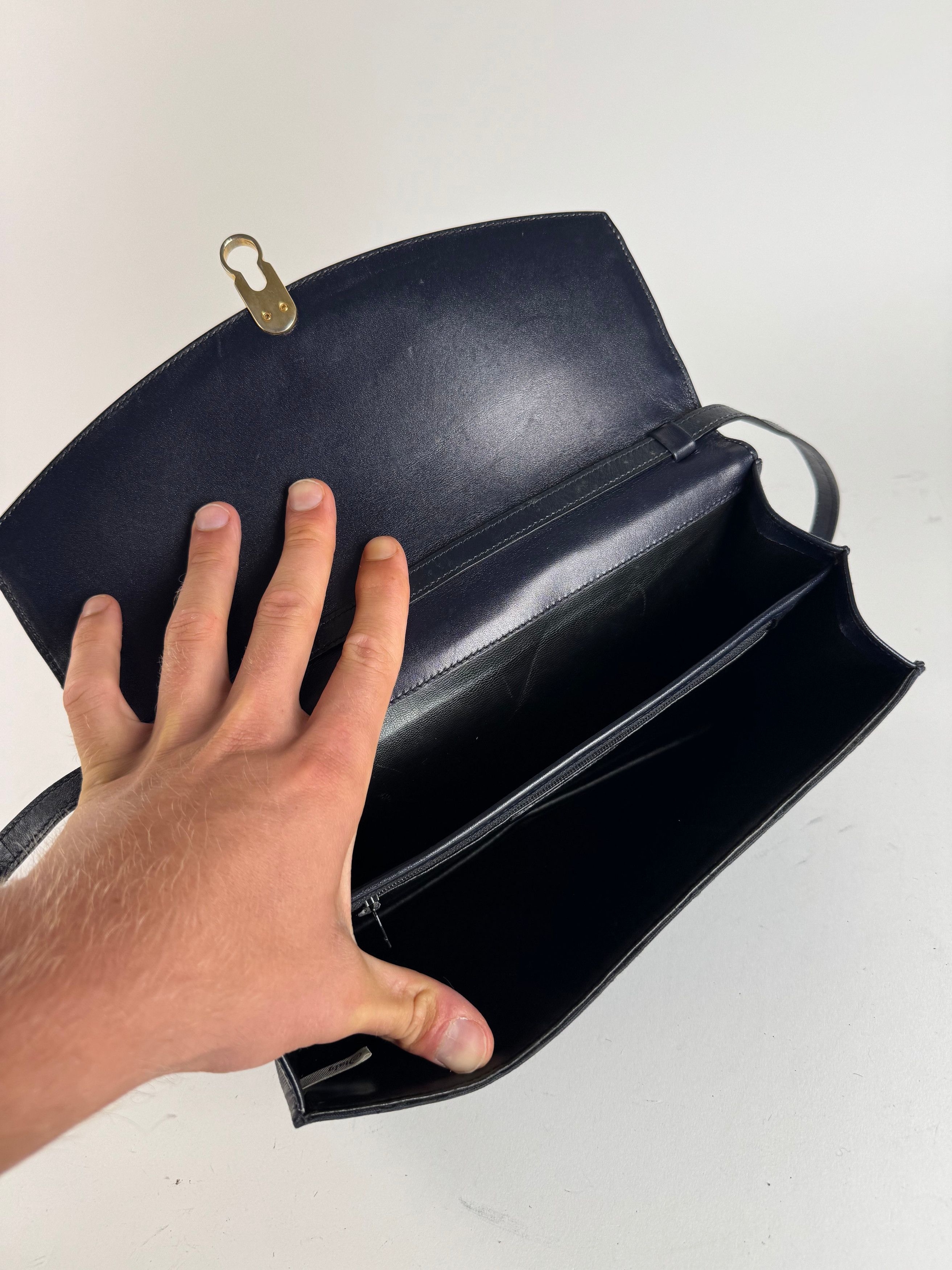 Balenciaga Vintage Monogram Leather bag navy Size ONE SIZE - 3 Thumbnail