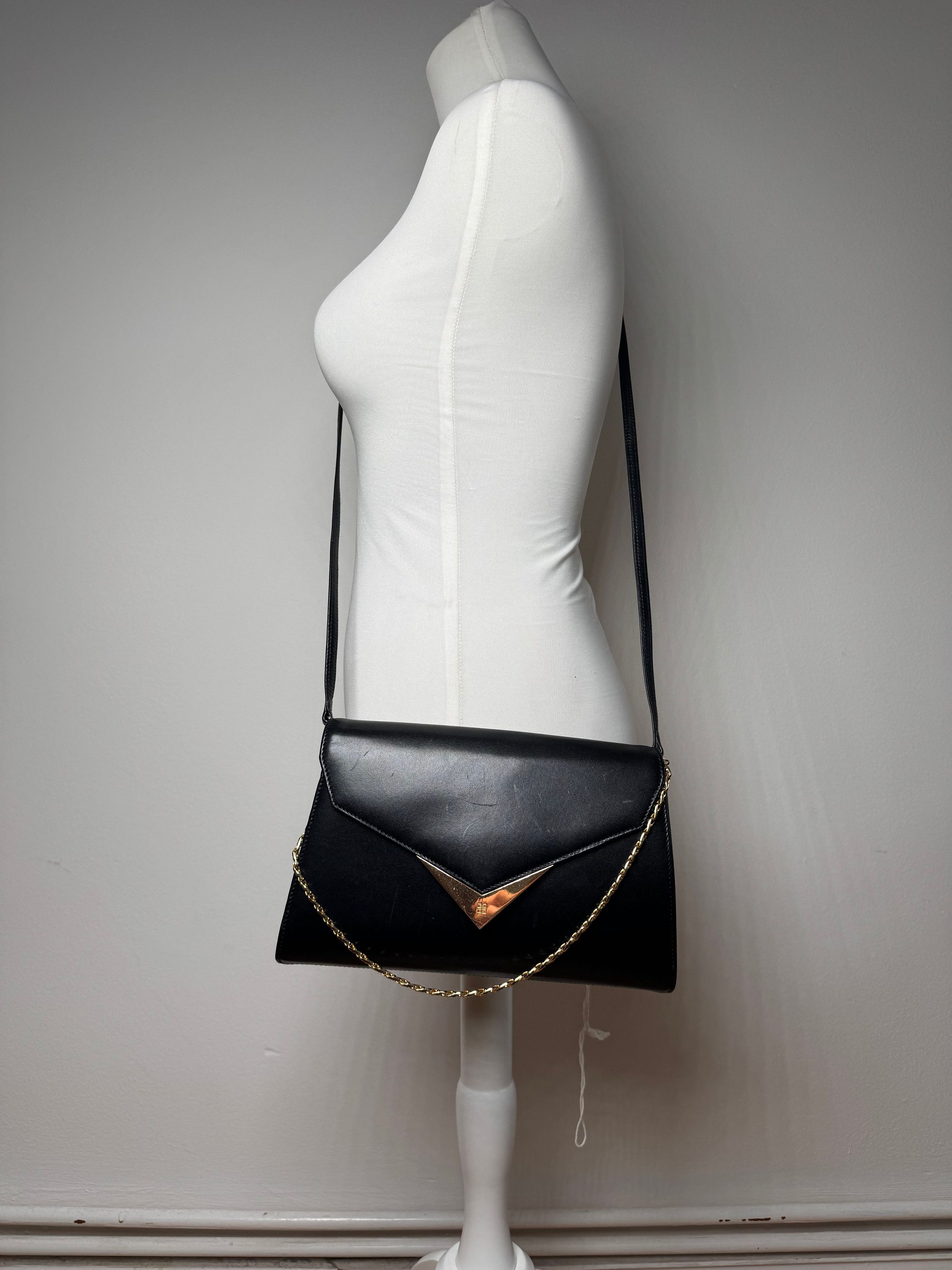 Givenchy Vintage 2 way Leather Bag Black Size ONE SIZE - 13 Thumbnail