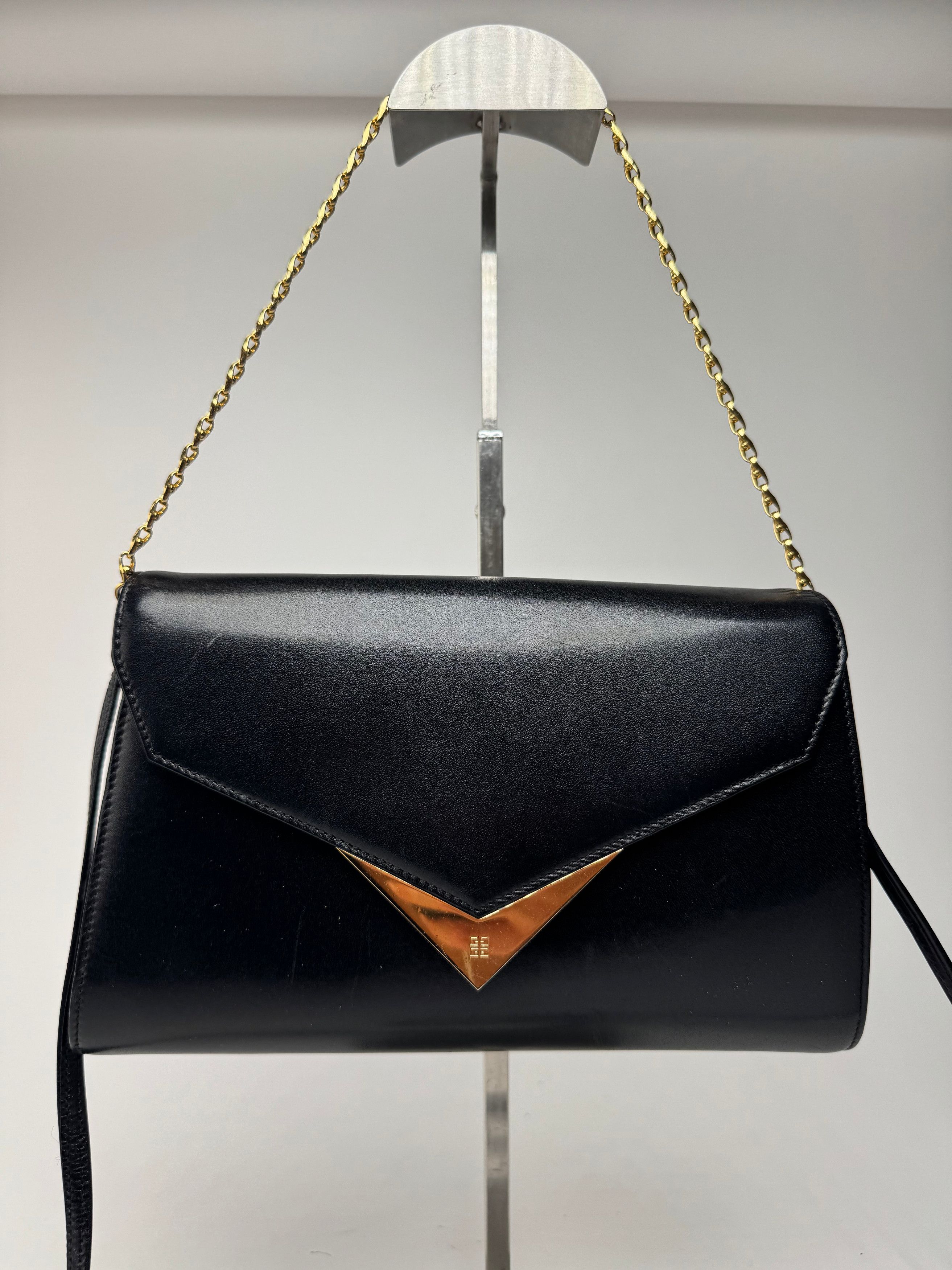 Givenchy Vintage 2 way Leather Bag Black Size ONE SIZE - 9 Thumbnail