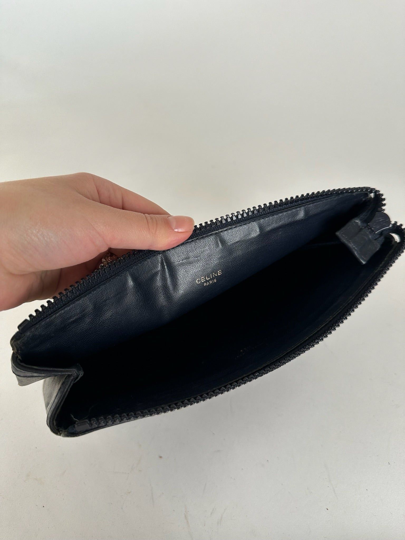Celine Vintage Paris Macadam Monogram Leather clutch Size ONE SIZE - 3 Thumbnail
