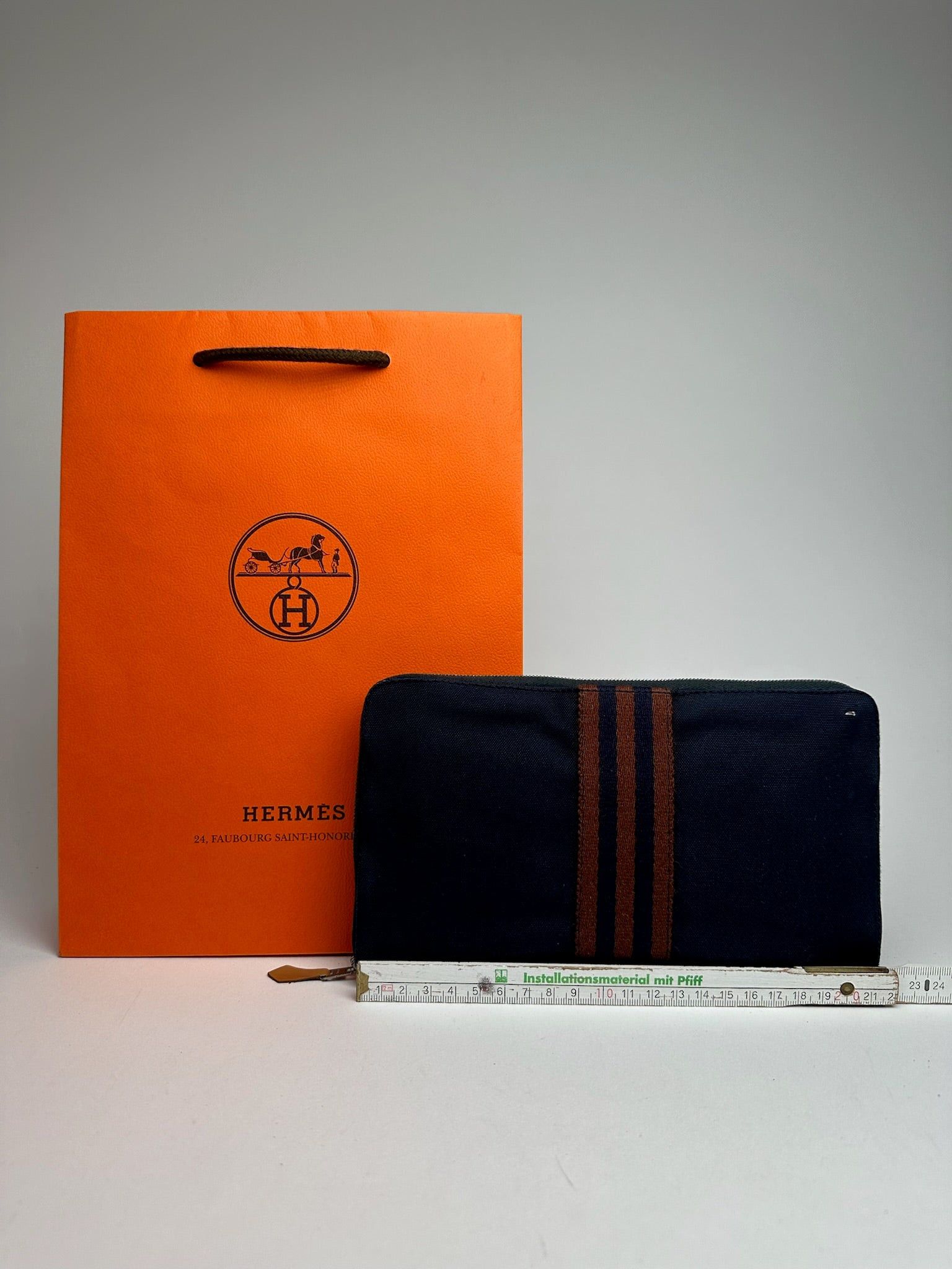 Other Vintage Hermes Canvas Wallet Navy Size ONE SIZE - 10 Thumbnail