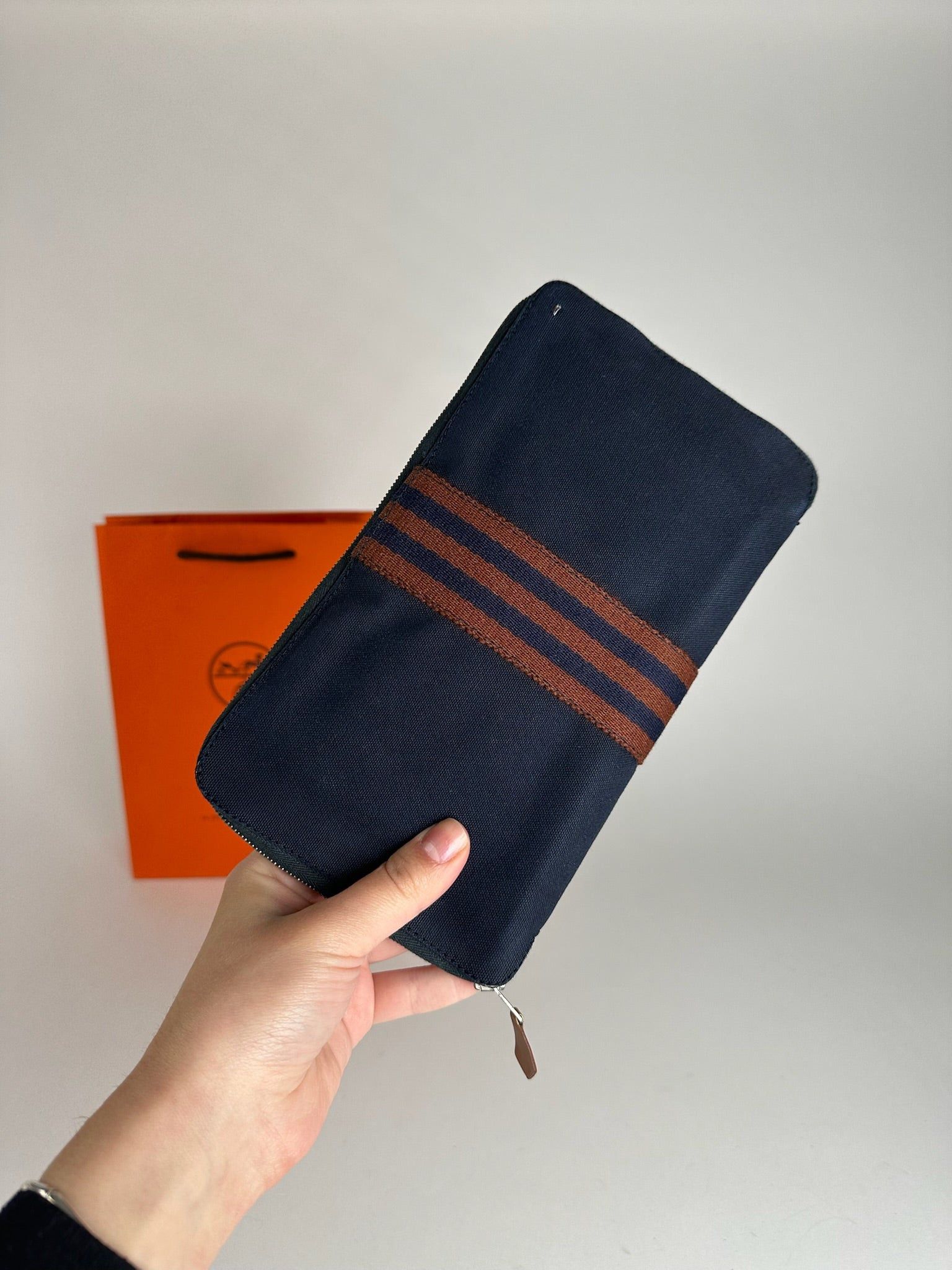 Other Vintage Hermes Canvas Wallet Navy Size ONE SIZE - 2 Thumbnail