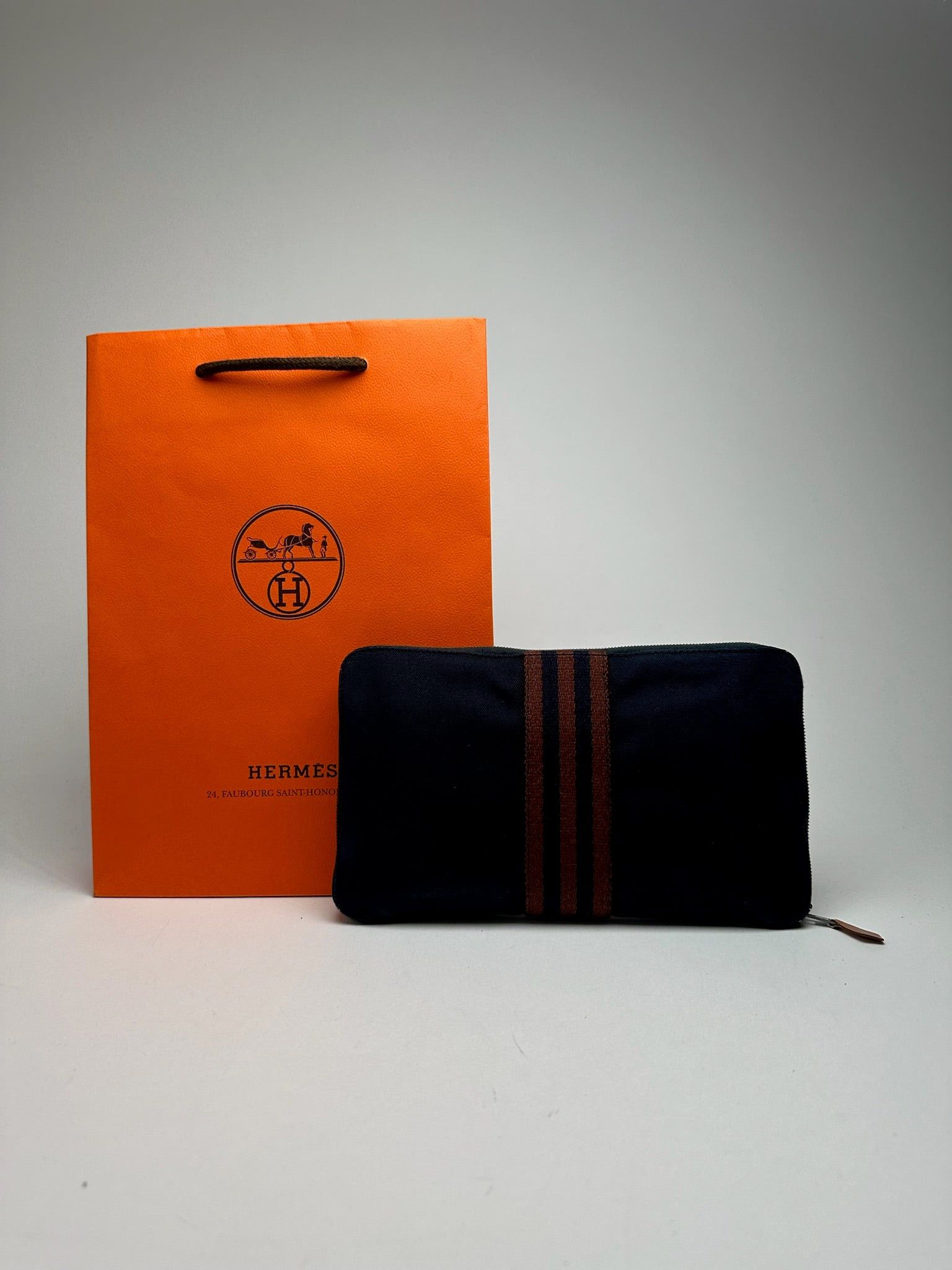 Other Vintage Hermes Canvas Wallet Navy Size ONE SIZE - 6 Thumbnail