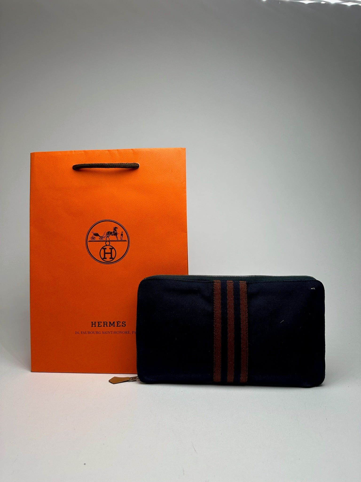 Other Vintage Hermes Canvas Wallet Navy Size ONE SIZE - 12 Thumbnail