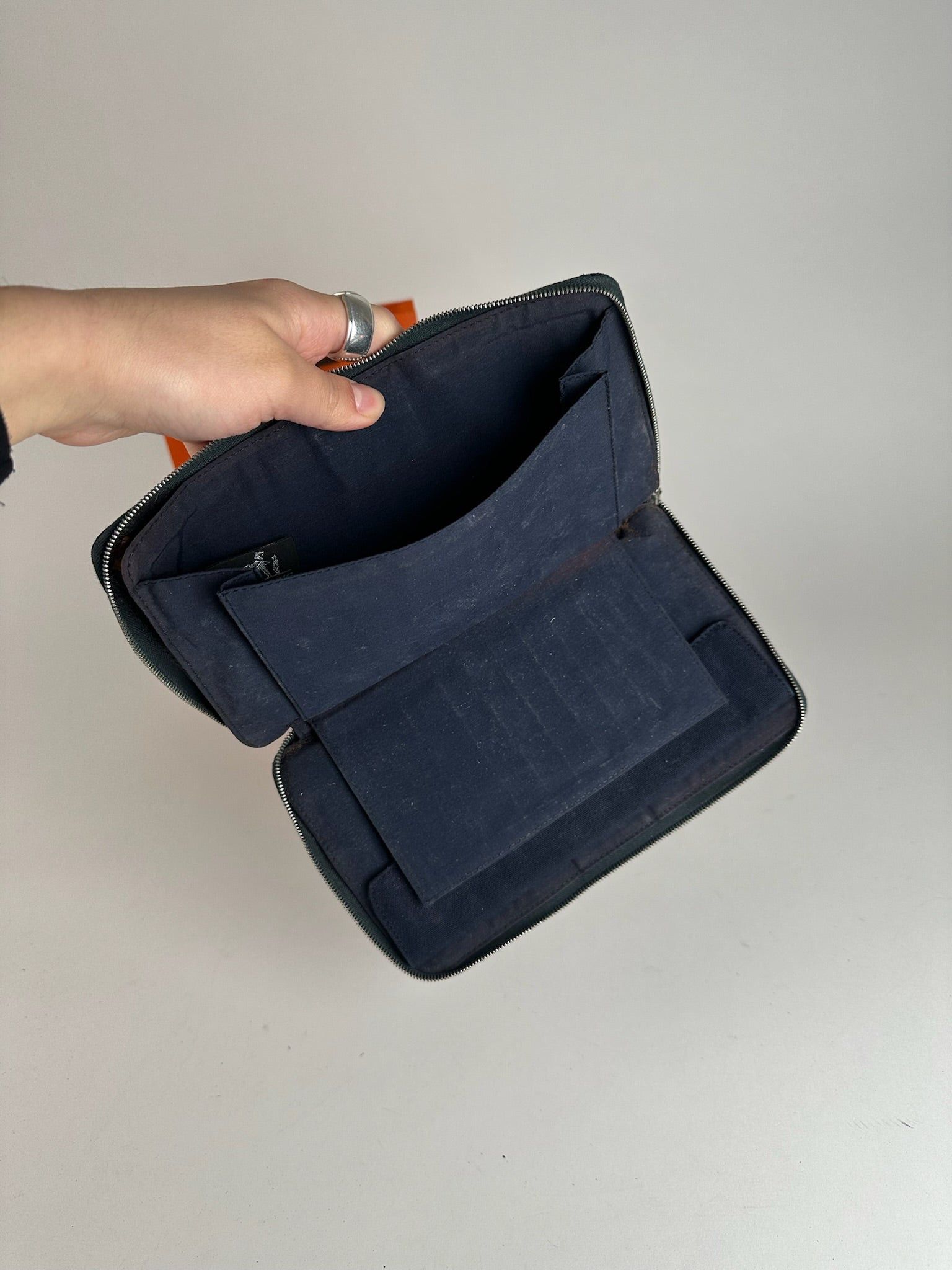 Other Vintage Hermes Canvas Wallet Navy Size ONE SIZE - 8 Thumbnail