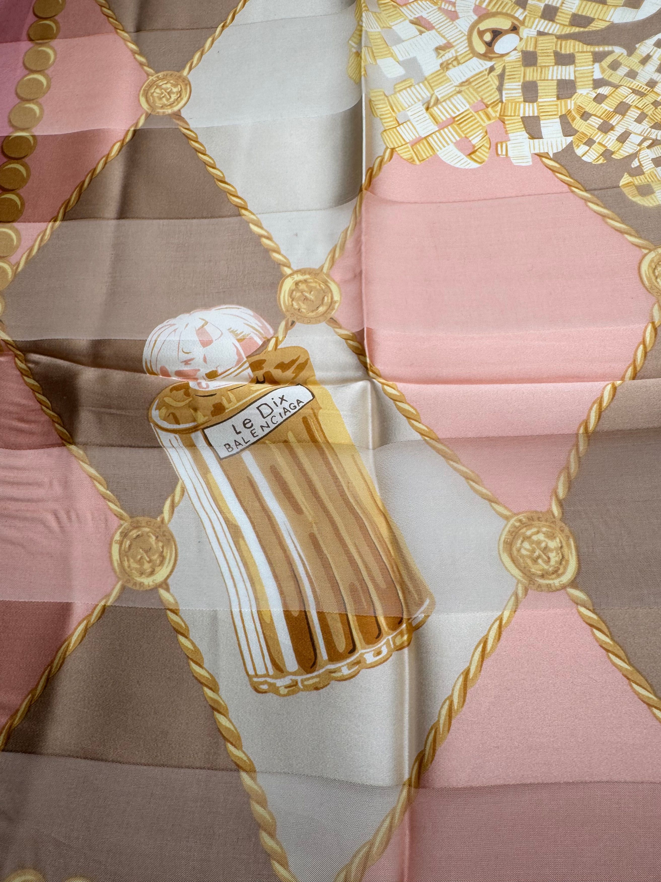 Balenciaga Vintage Silk Scarf Pink Size ONE SIZE - 5 Thumbnail