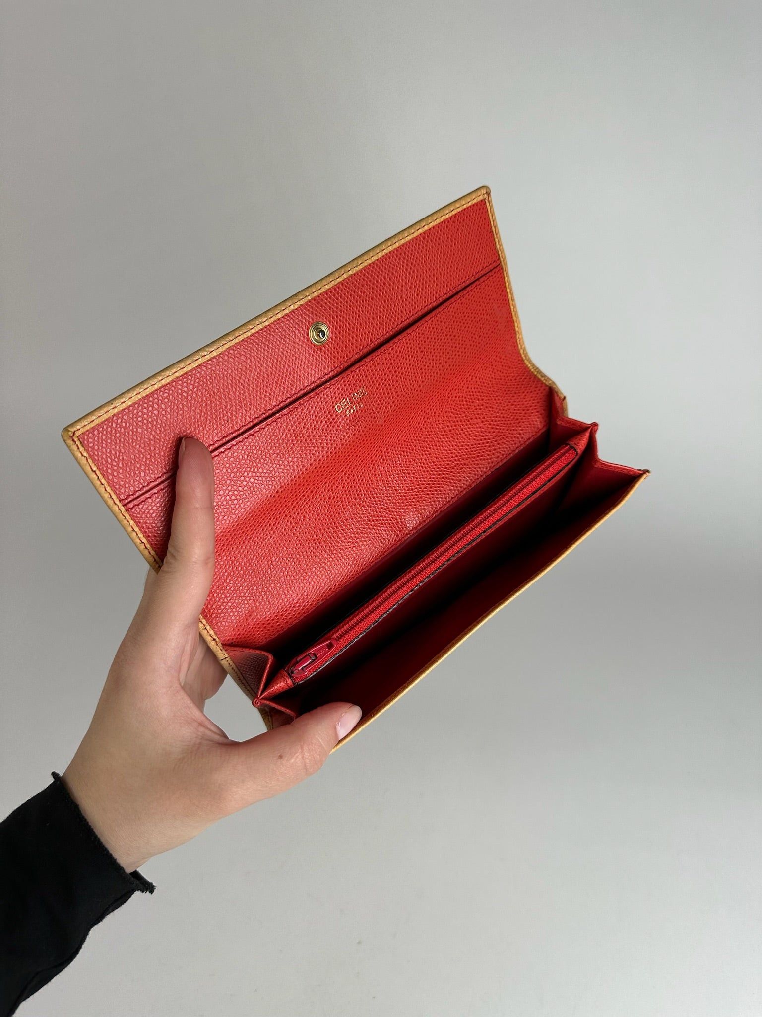 Celine Vintage Leather Wallet Beige Size ONE SIZE - 5 Thumbnail