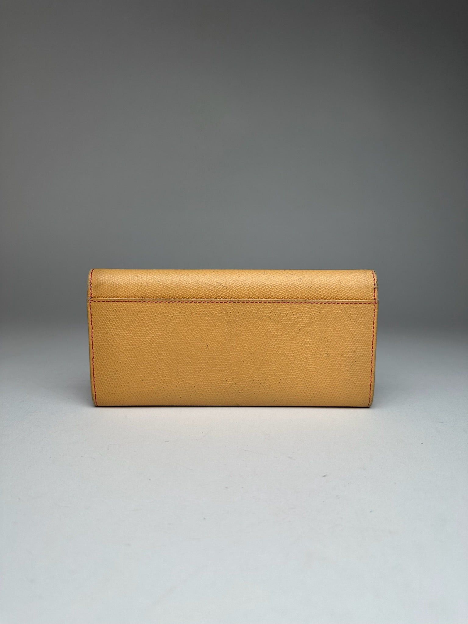 Celine Vintage Leather Wallet Beige Size ONE SIZE - 2 Thumbnail