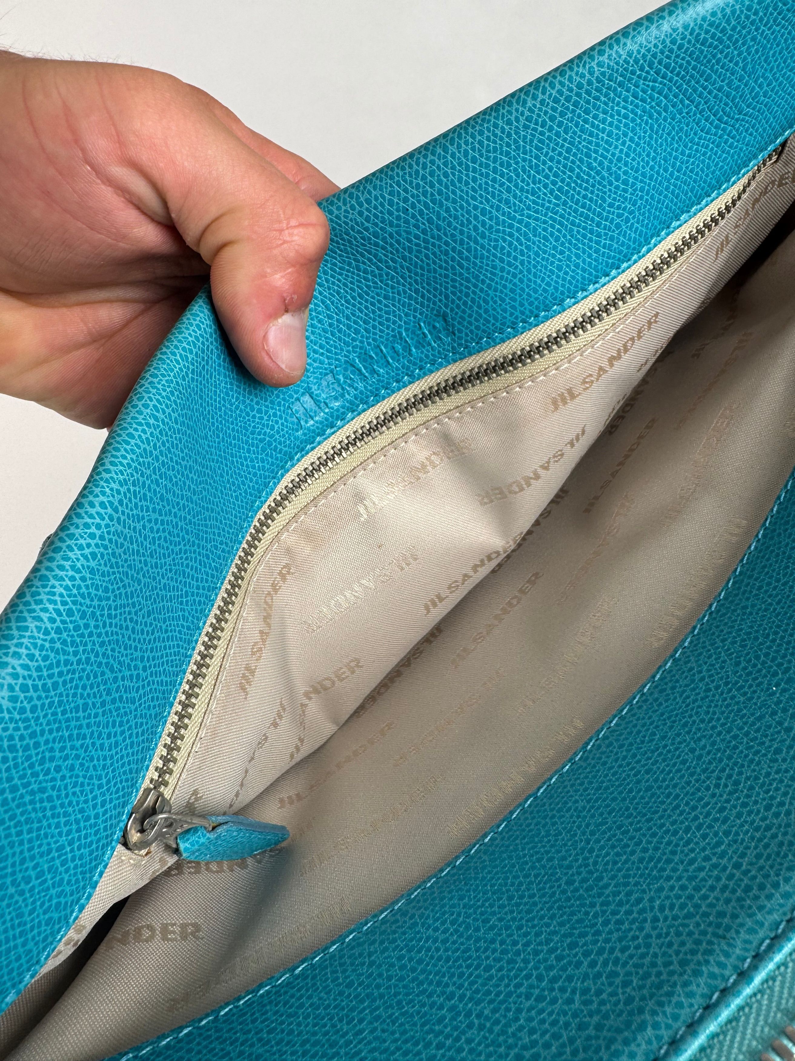 Jil Sander Vintage 2way Leather Bag turquise Size ONE SIZE - 4 Thumbnail