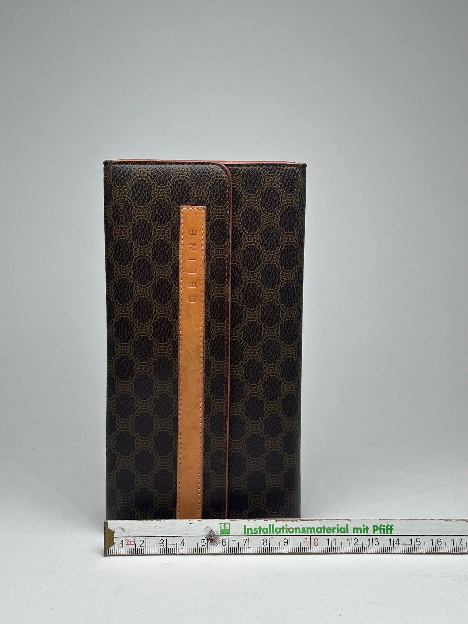Celine Vintage Triomphe Leather Monogram Wallet Brown Size ONE SIZE - 8 Thumbnail