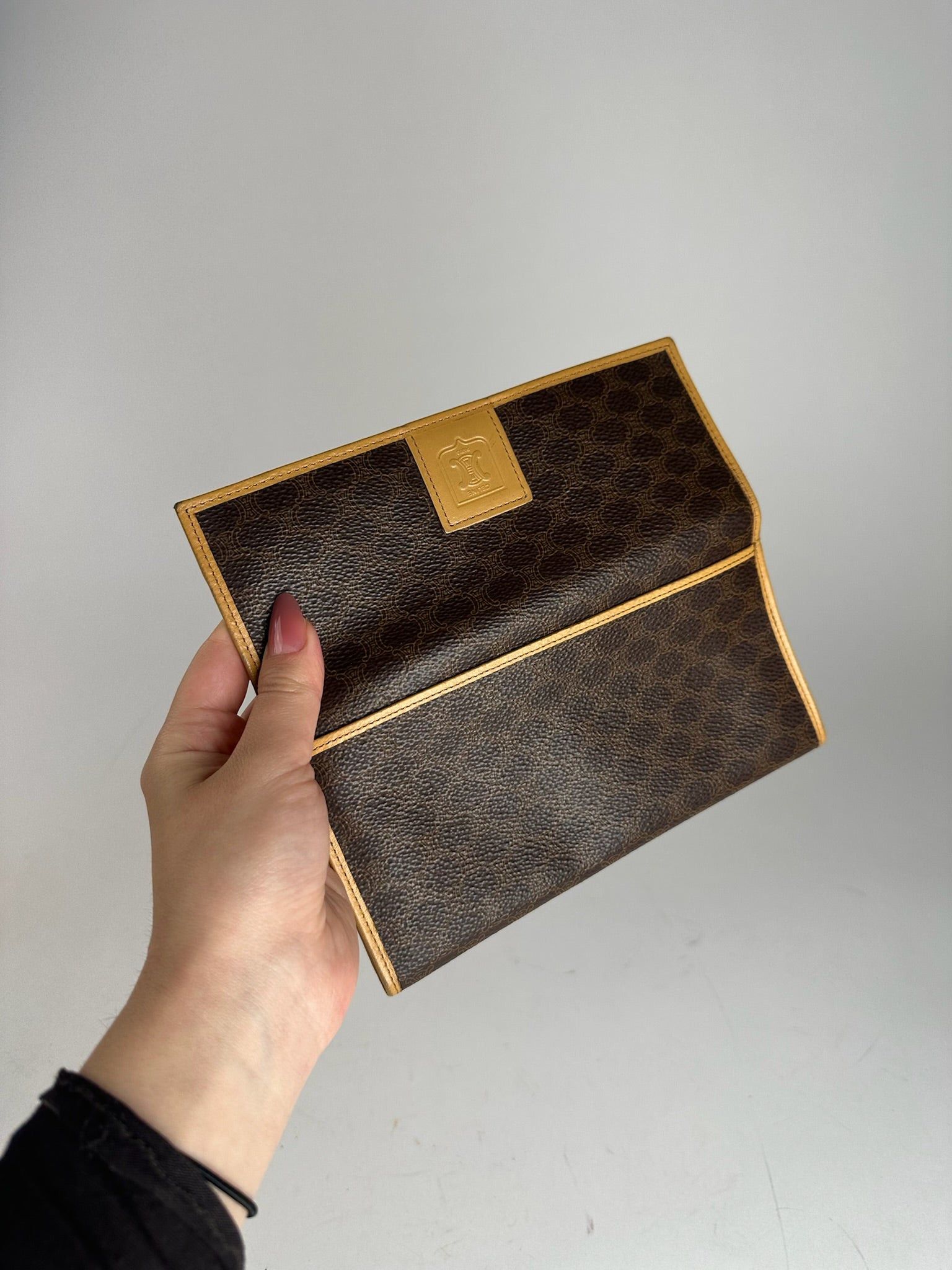 Celine Vintage Paris leather monogram wallet brown Size ONE SIZE - 5 Thumbnail