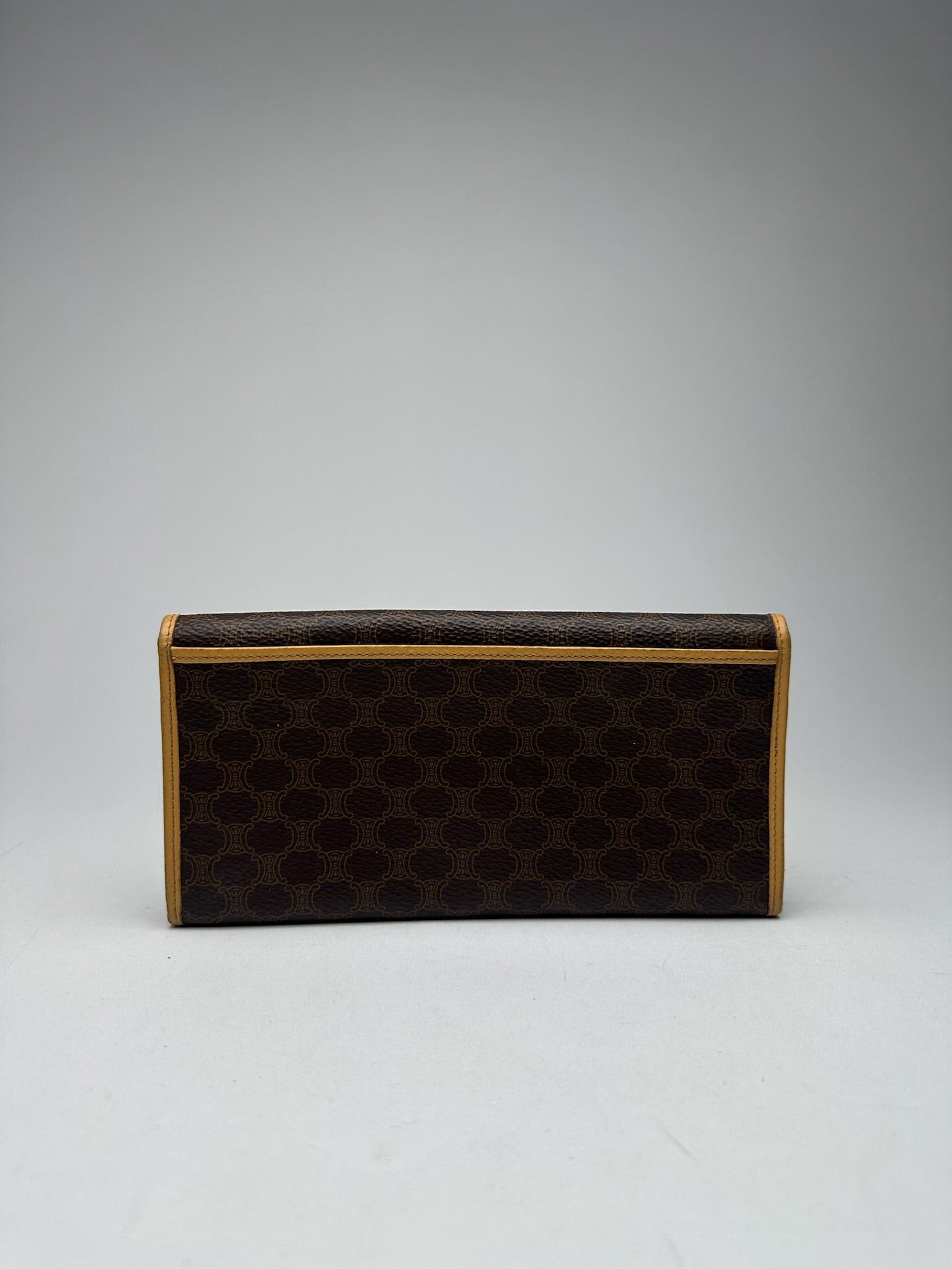 Celine Vintage Paris leather monogram wallet brown Size ONE SIZE - 2 Thumbnail