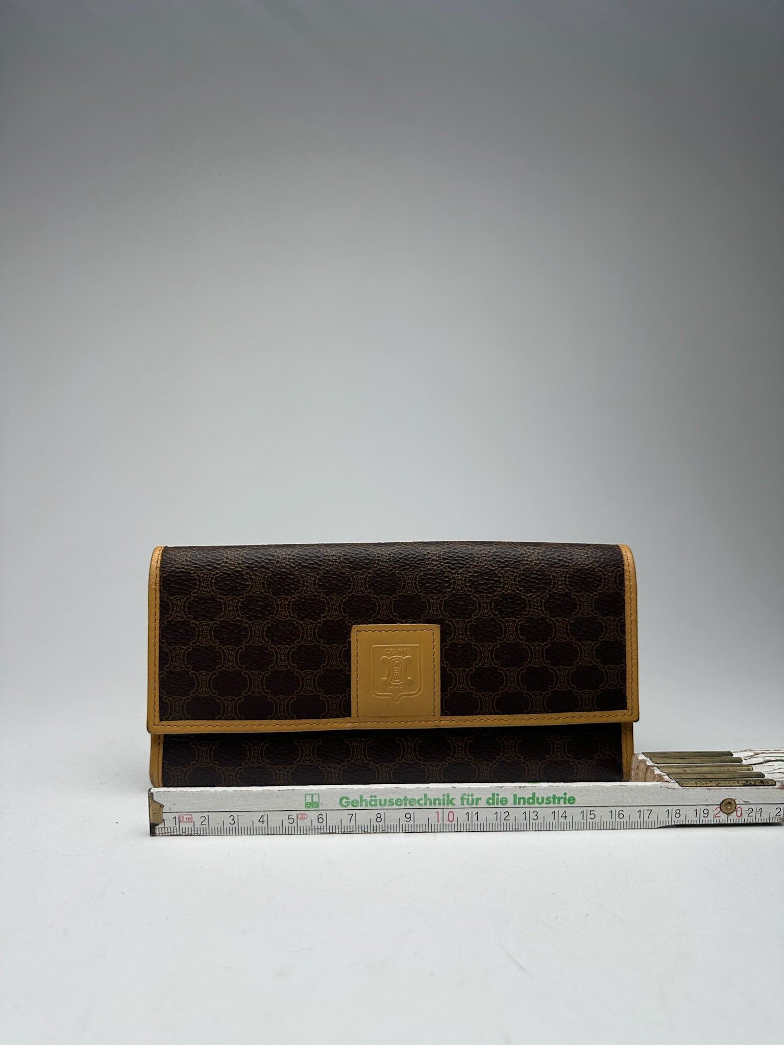 Celine Vintage Paris leather monogram wallet brown Size ONE SIZE - 12 Thumbnail