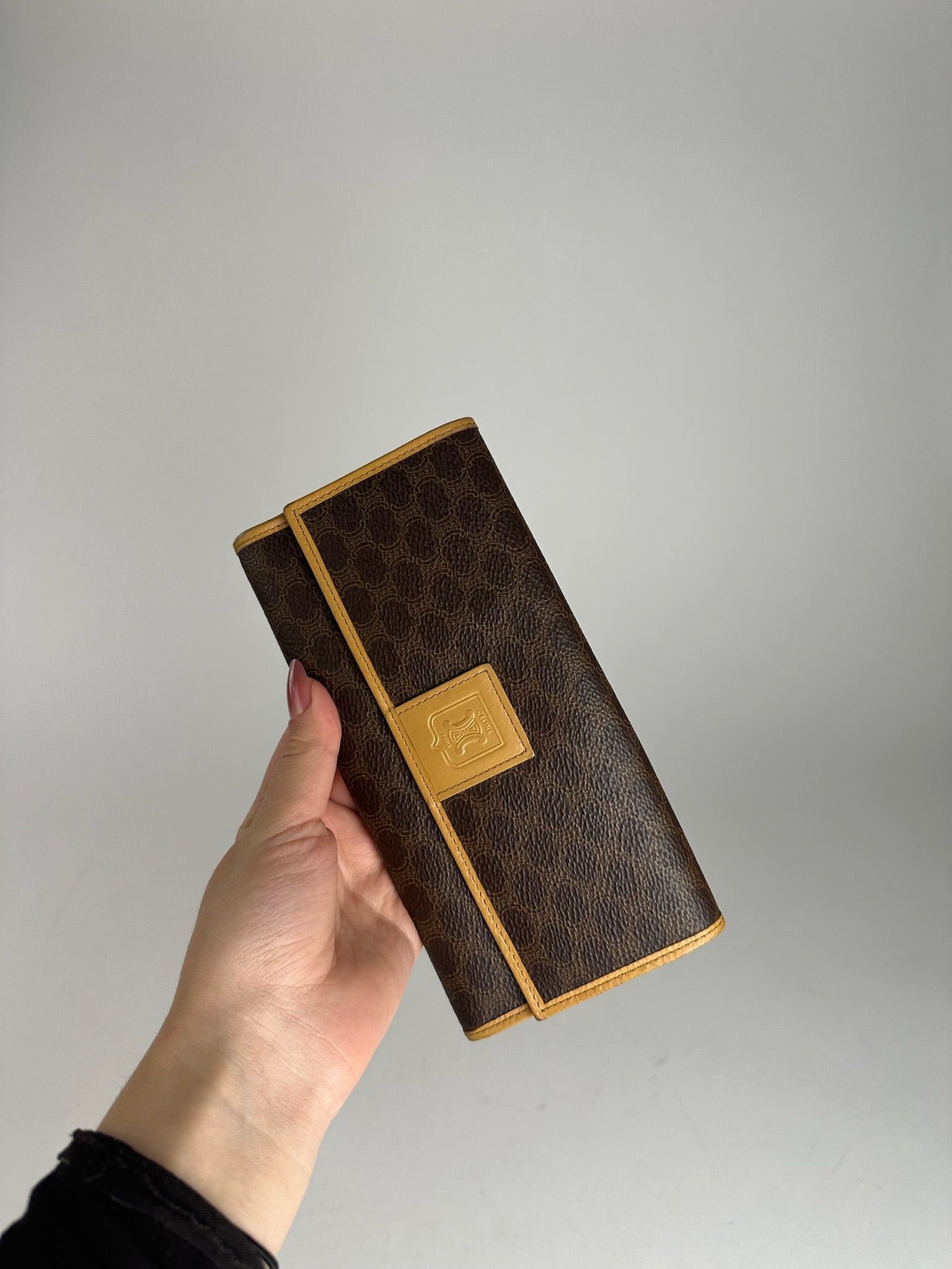 Celine Vintage Paris leather monogram wallet brown Size ONE SIZE - 10 Thumbnail
