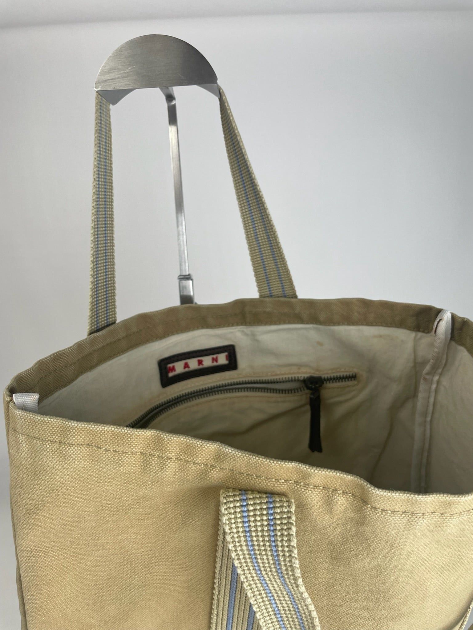 Marni Vintage Canvas Shopper Bag beige Size ONE SIZE - 9 Thumbnail