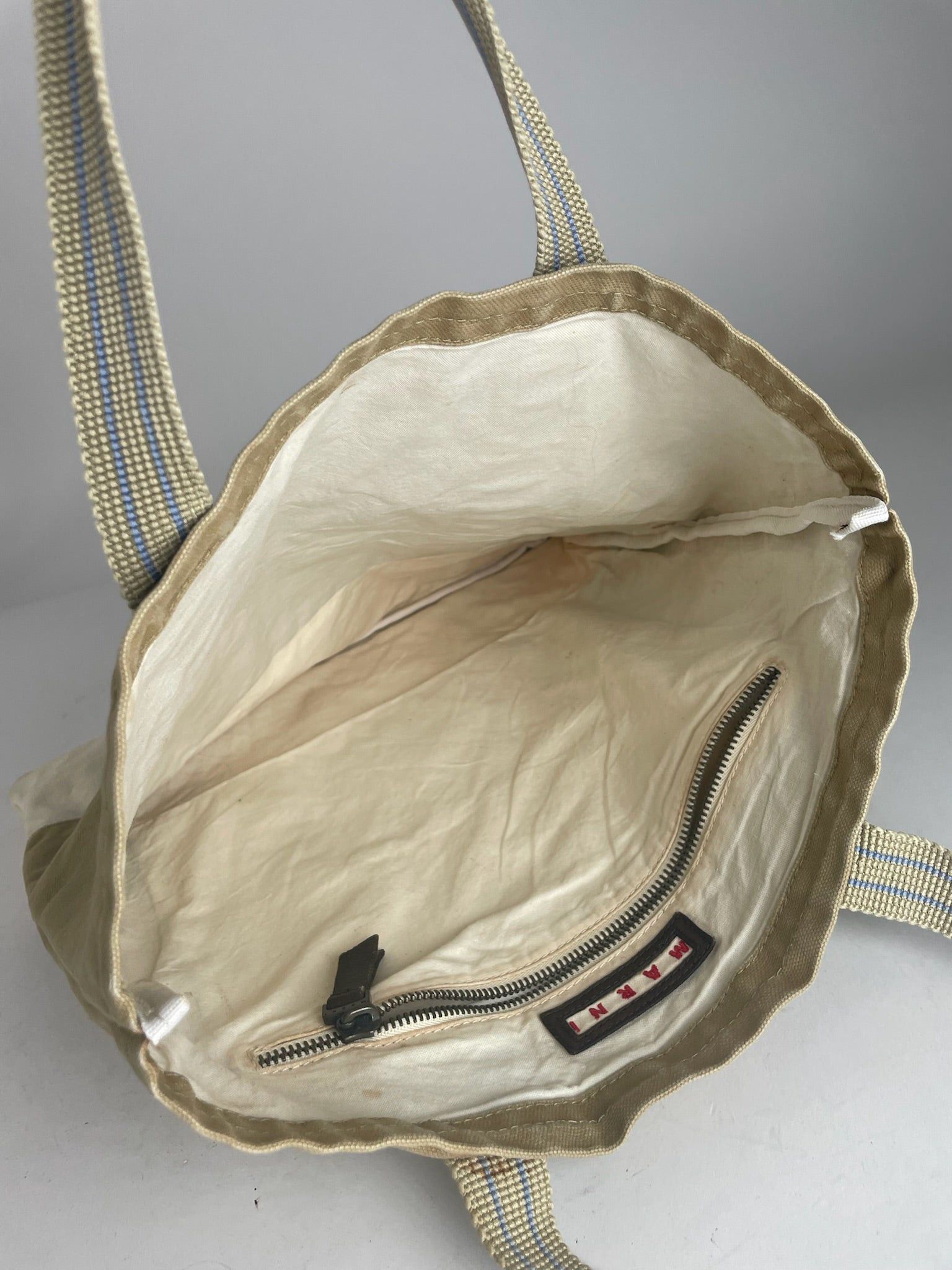 Marni Vintage Canvas Shopper Bag beige Size ONE SIZE - 4 Thumbnail