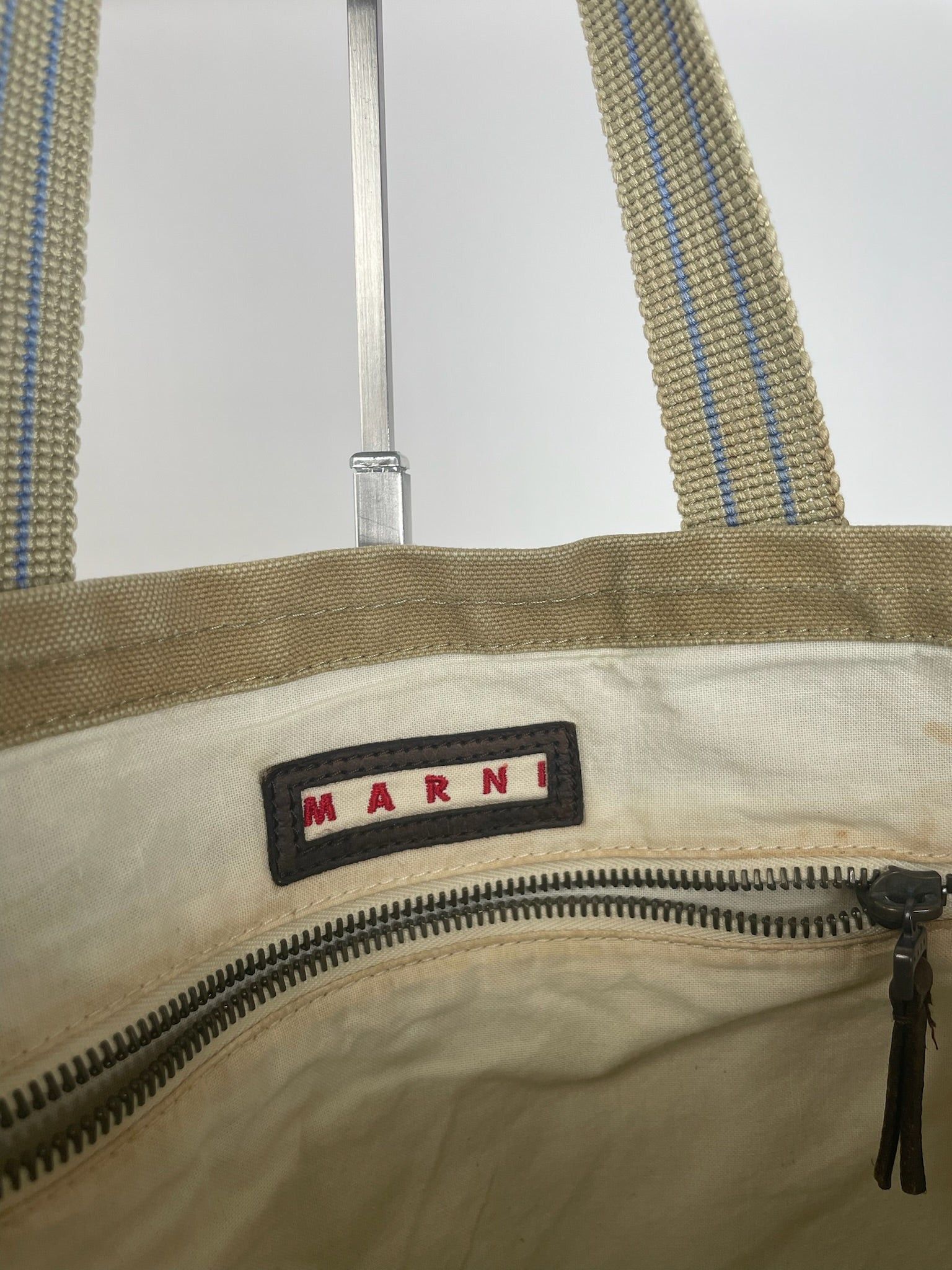 Marni Vintage Canvas Shopper Bag beige Size ONE SIZE - 6 Thumbnail