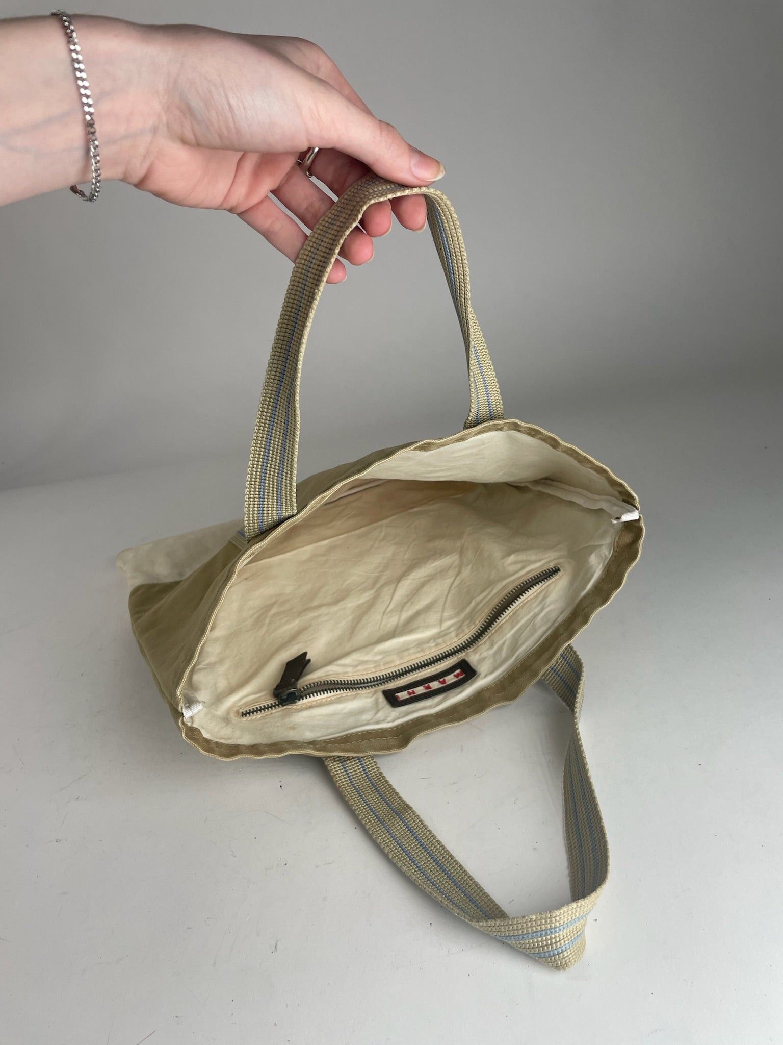 Marni Vintage Canvas Shopper Bag beige Size ONE SIZE - 5 Thumbnail