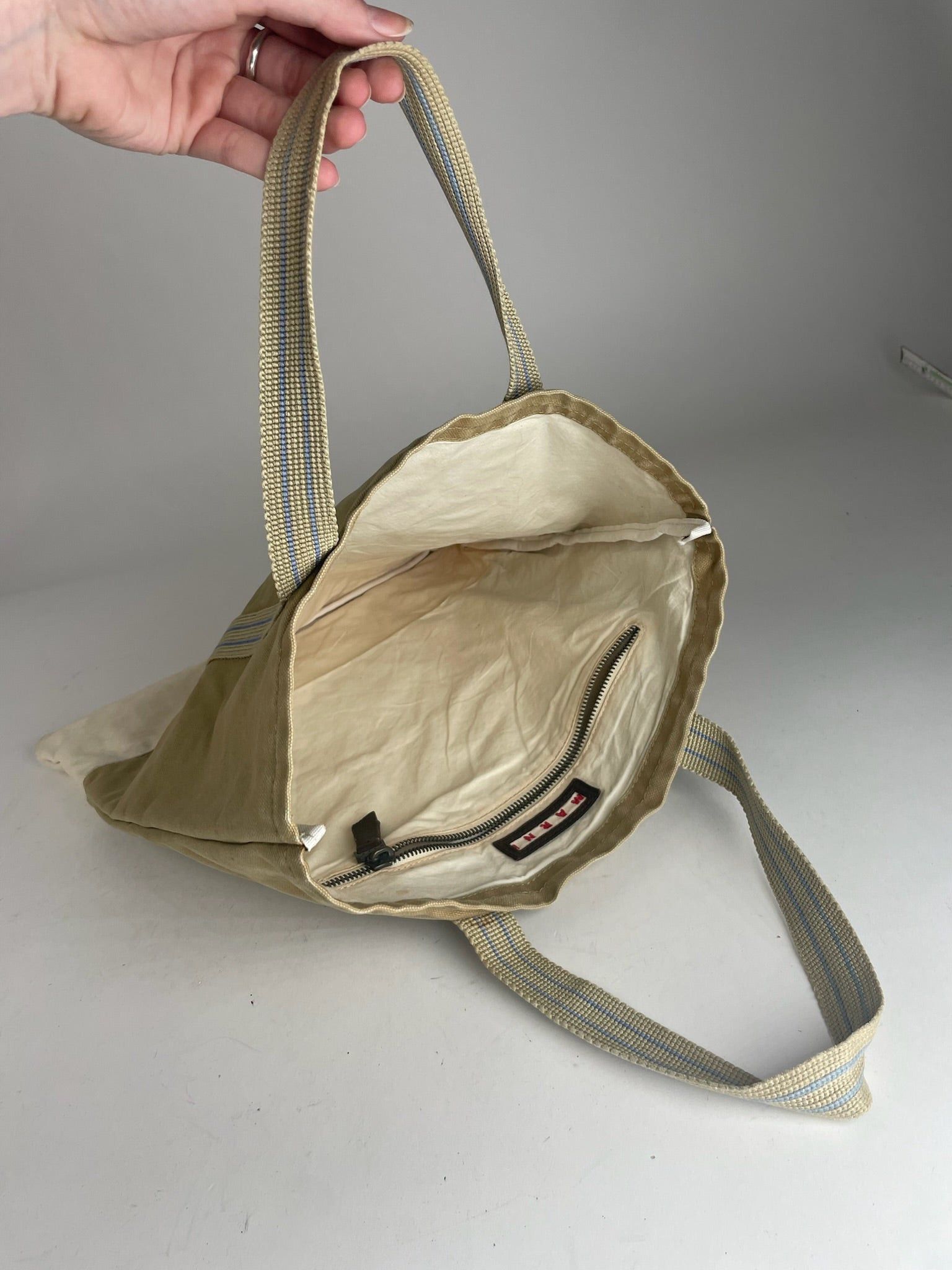 Marni Vintage Canvas Shopper Bag beige Size ONE SIZE - 13 Thumbnail