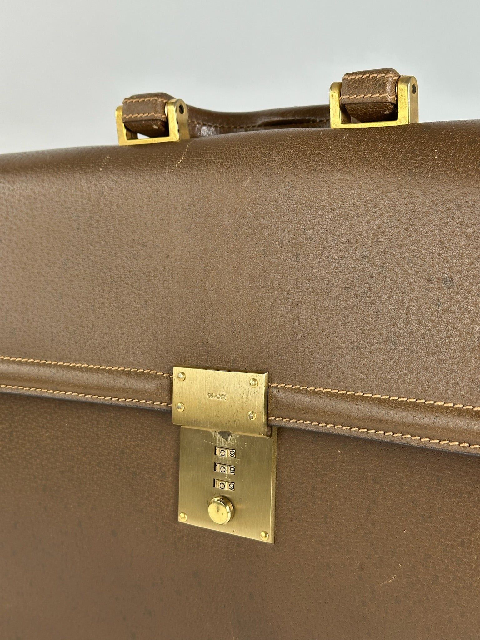 Gucci Vintage Leather briefcase brown Size ONE SIZE - 4 Thumbnail