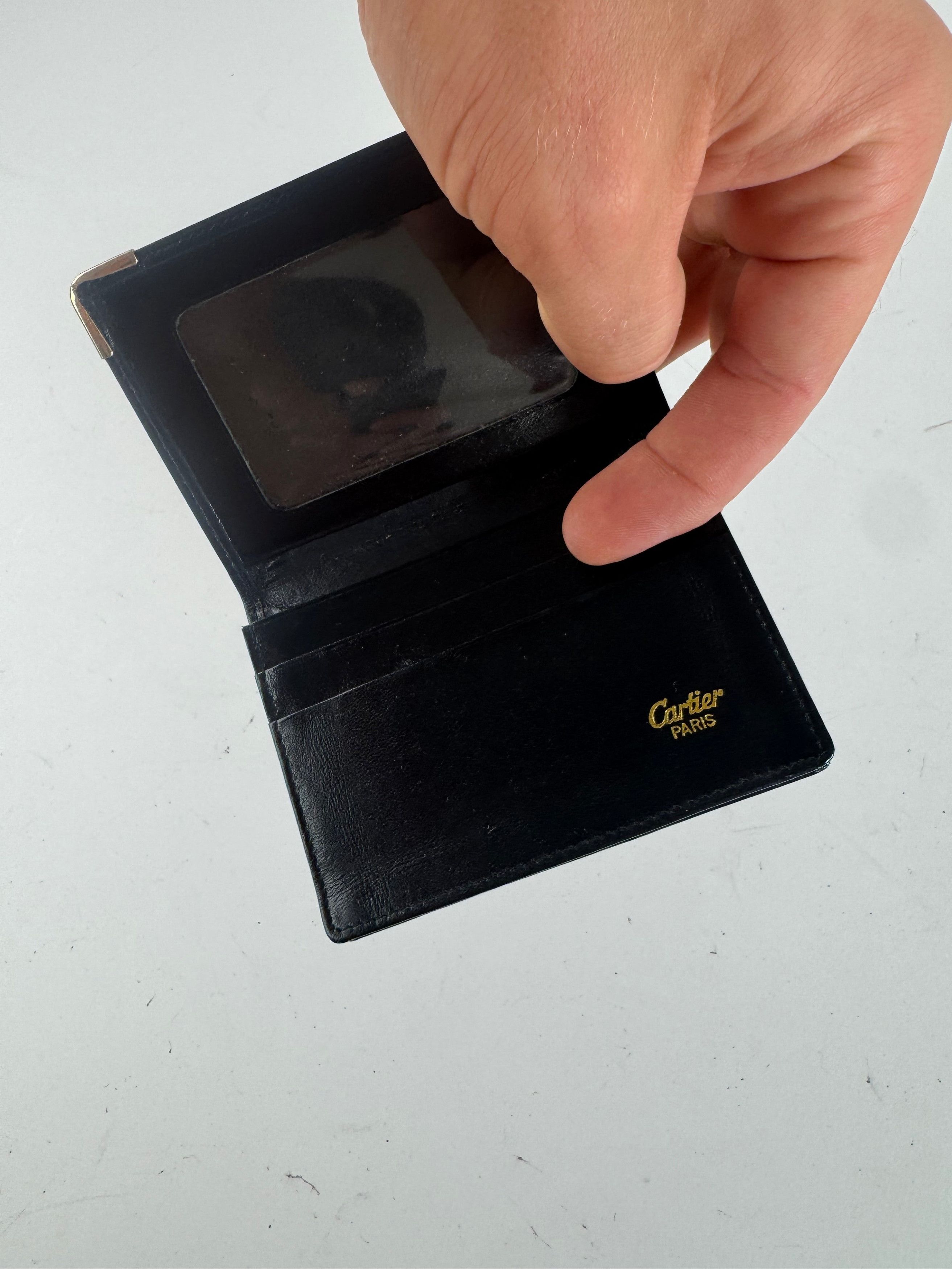 Cartier Vintage leather card holder black Size ONE SIZE - 4 Thumbnail