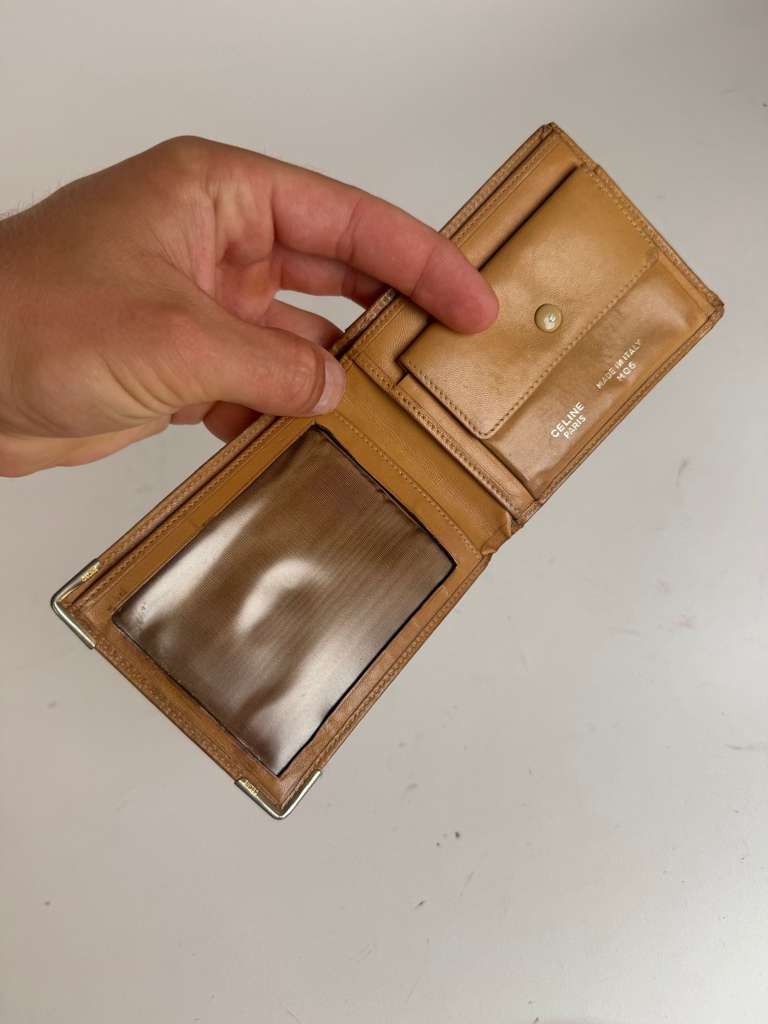 Celine Vintage Paris Triomphe Monogramm Leather wallet Brown Size ONE SIZE - 10 Thumbnail