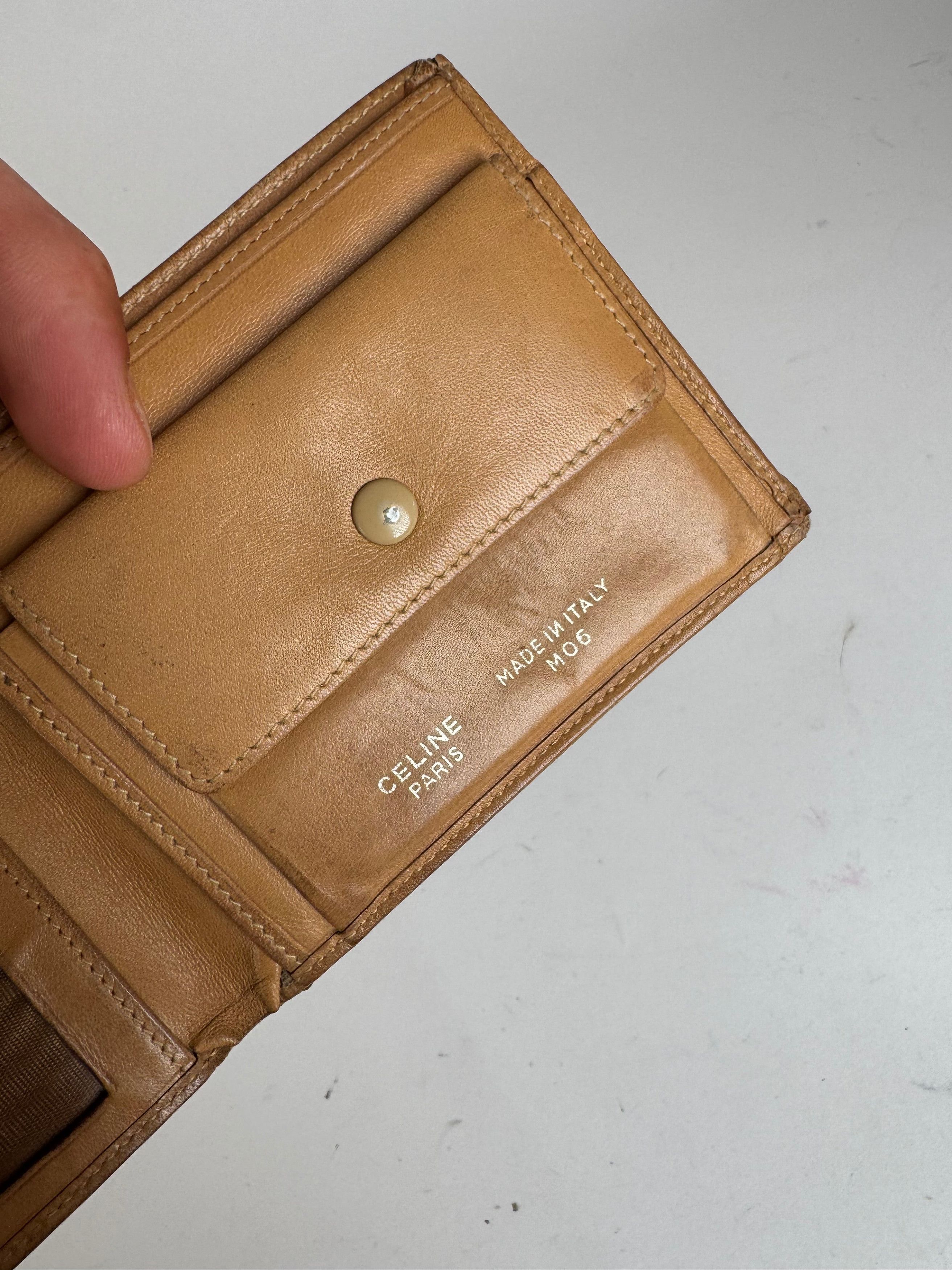 Celine Vintage Paris Triomphe Monogramm Leather wallet Brown Size ONE SIZE - 11 Thumbnail