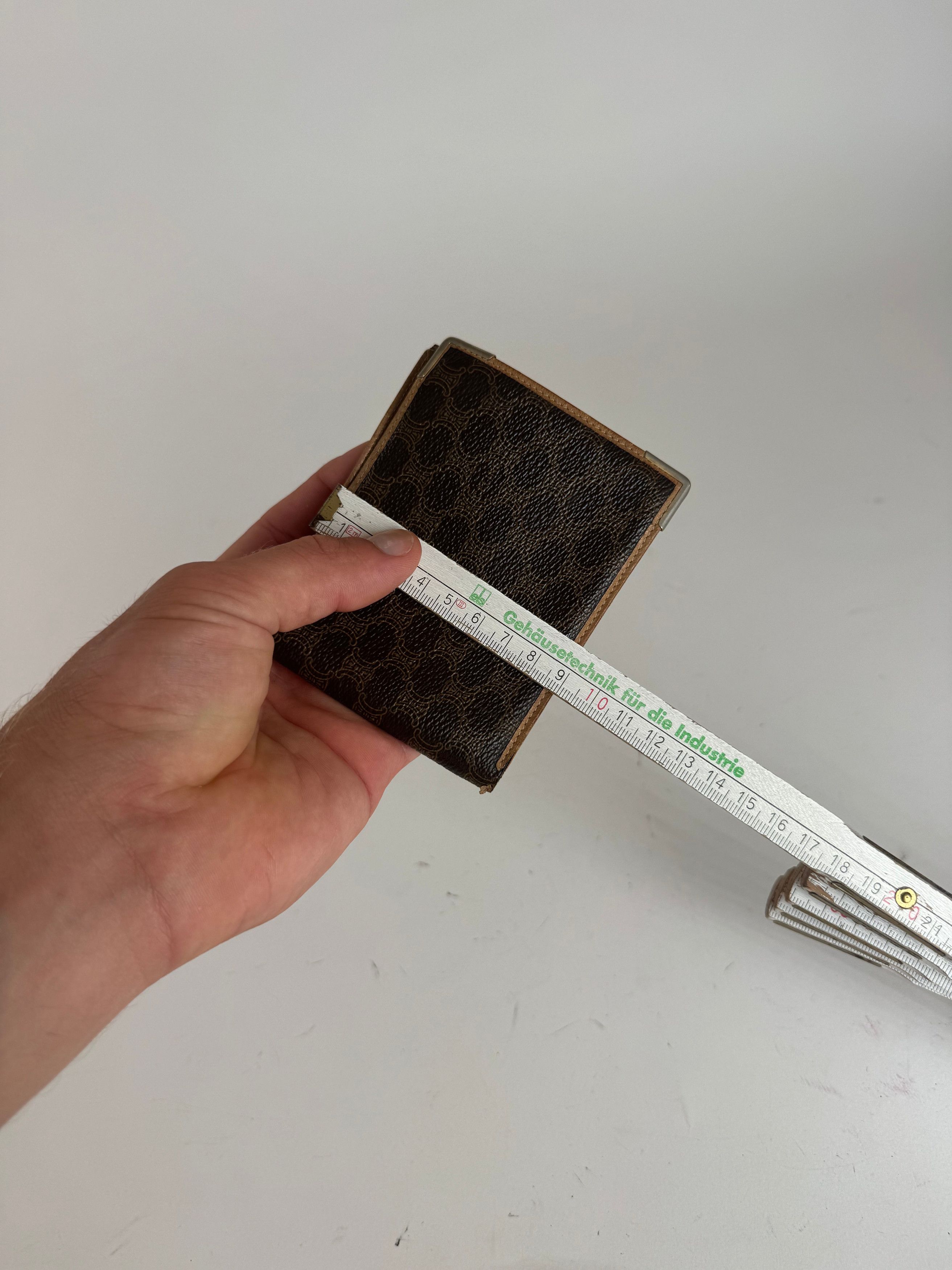 Celine Vintage Paris Triomphe Monogramm Leather wallet Brown Size ONE SIZE - 14 Thumbnail