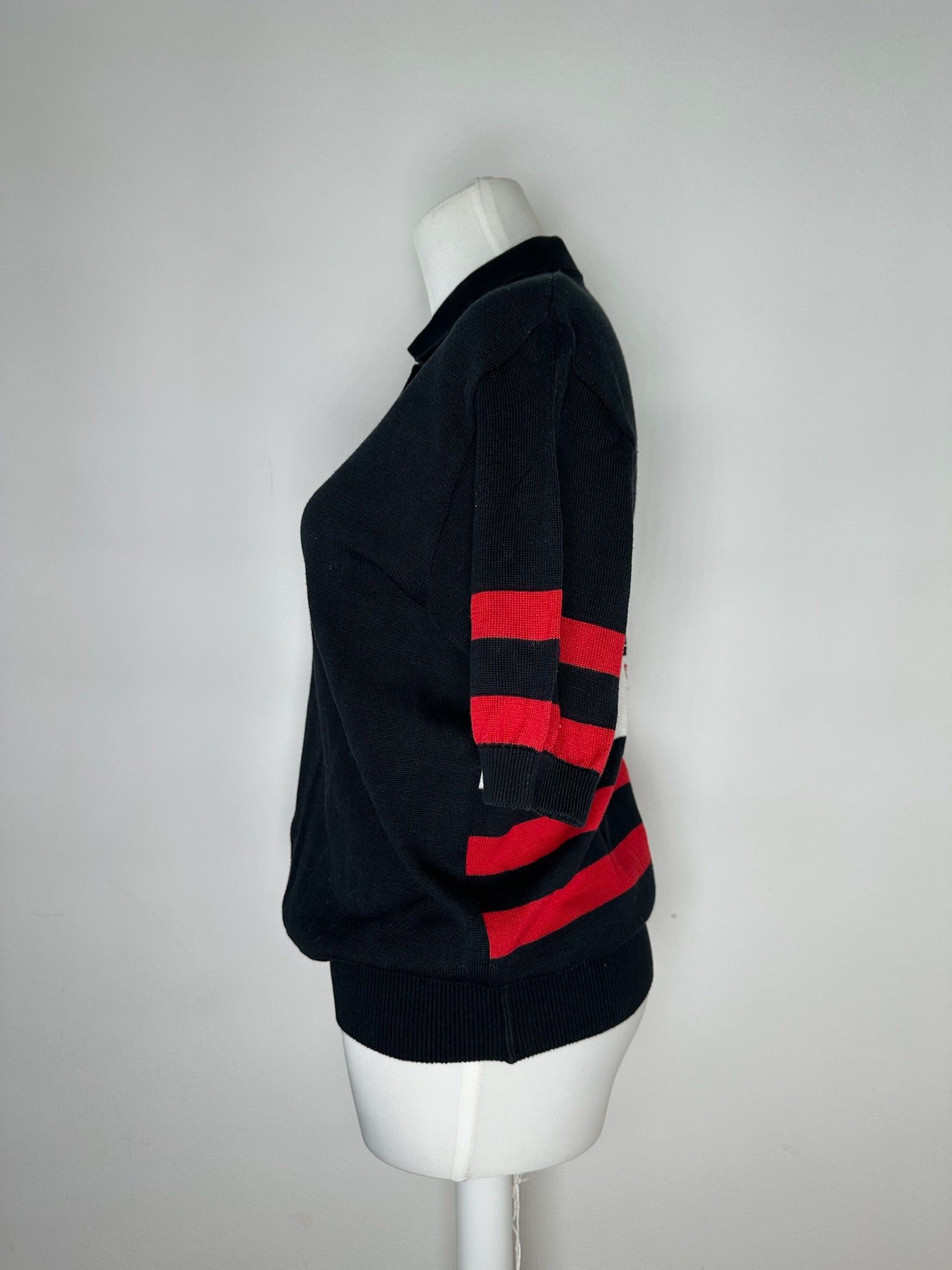 Dior Vintage polo shirt black red white Size M / US 6-8 / IT 42-44 - 3 Thumbnail