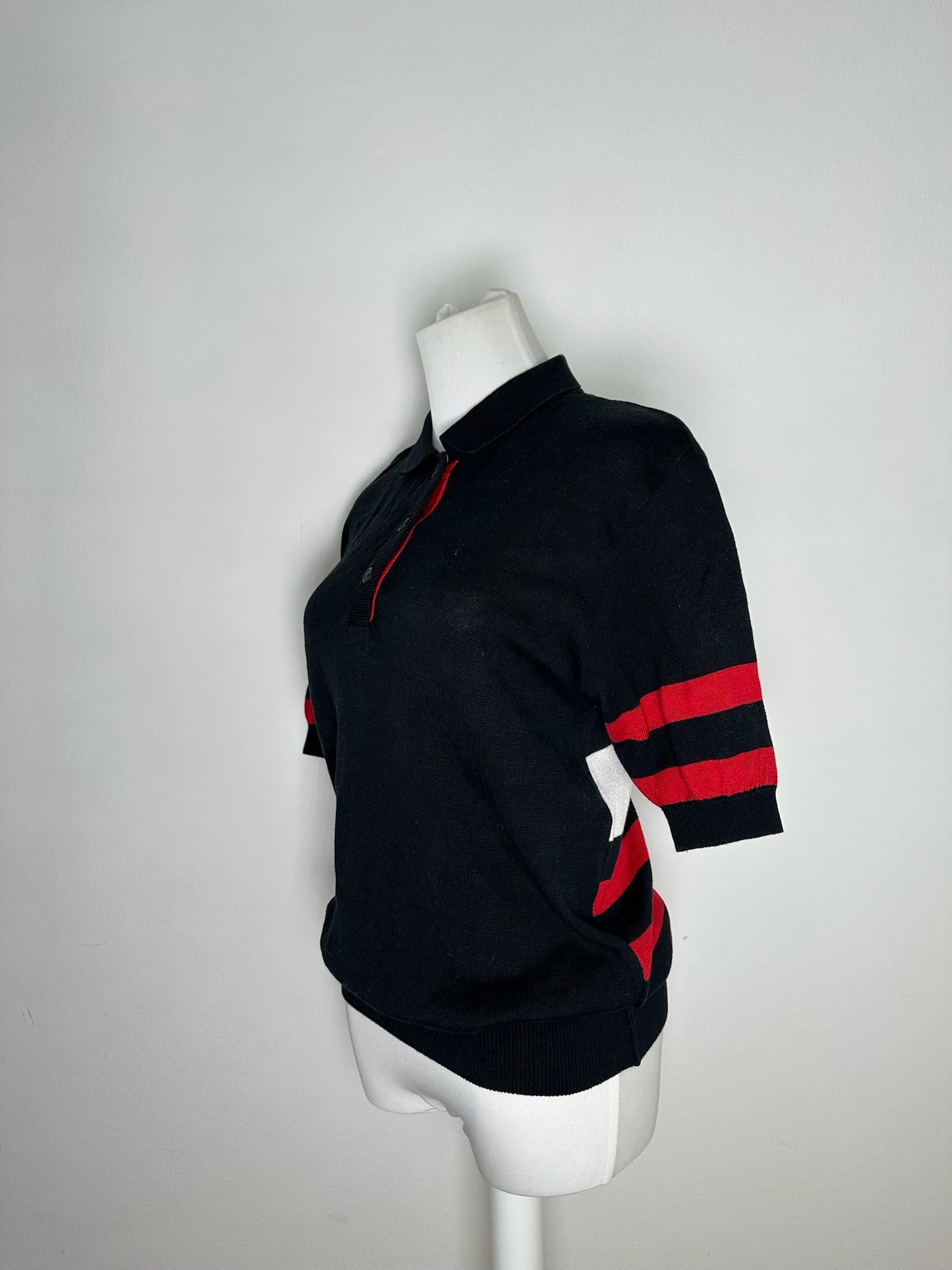 Dior Vintage polo shirt black red white Size M / US 6-8 / IT 42-44 - 4 Thumbnail