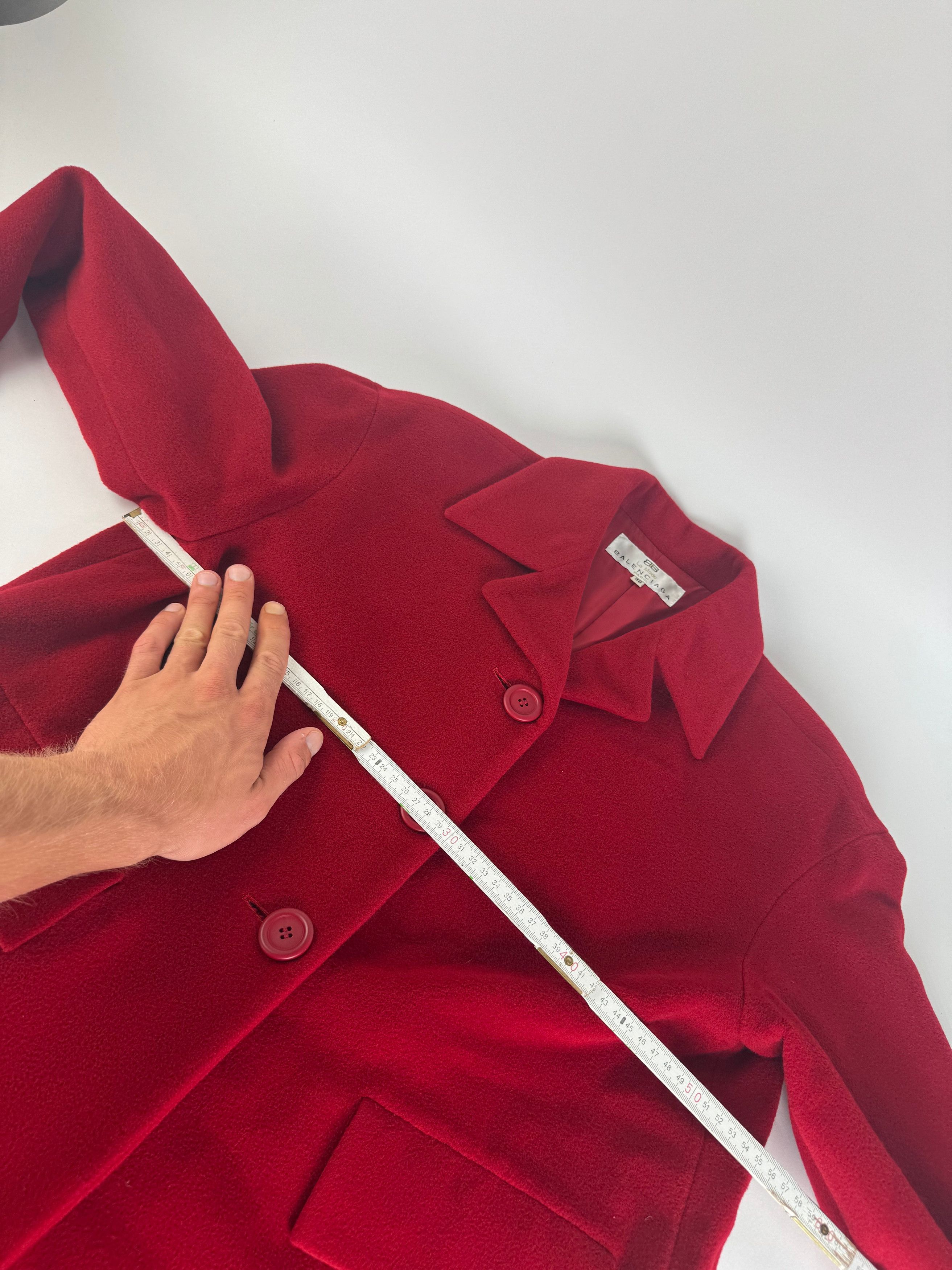 Balenciaga Vintage Wool Coat M red Size M / US 6-8 / IT 42-44 - 10 Thumbnail