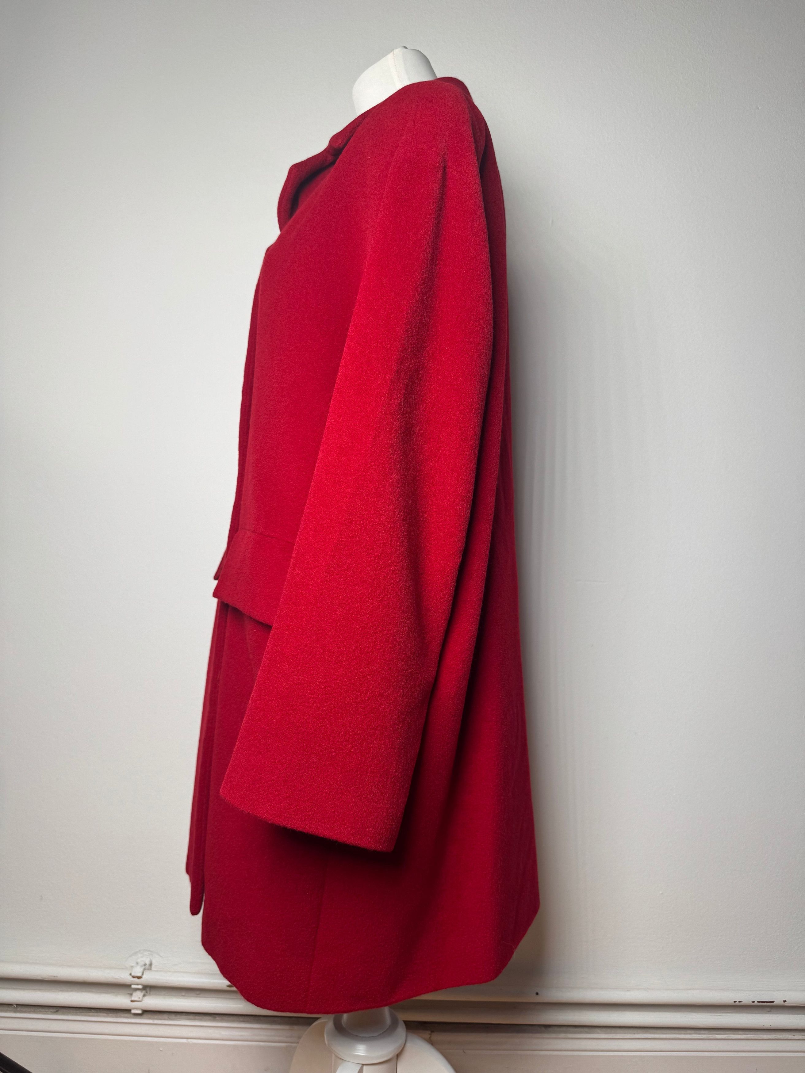 Balenciaga Vintage Wool Coat M red Size M / US 6-8 / IT 42-44 - 2 Thumbnail