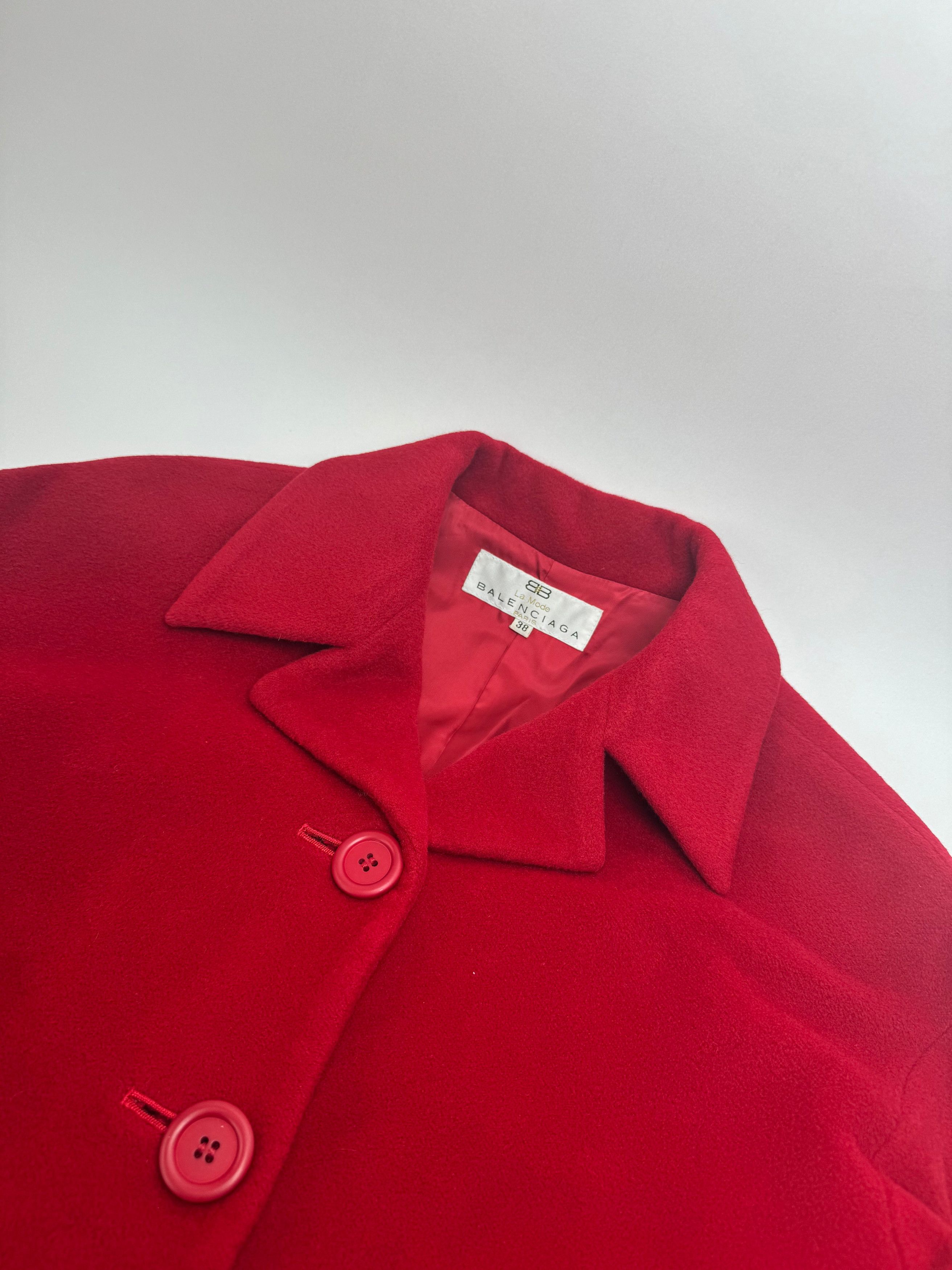 Balenciaga Vintage Wool Coat M red Size M / US 6-8 / IT 42-44 - 5 Thumbnail
