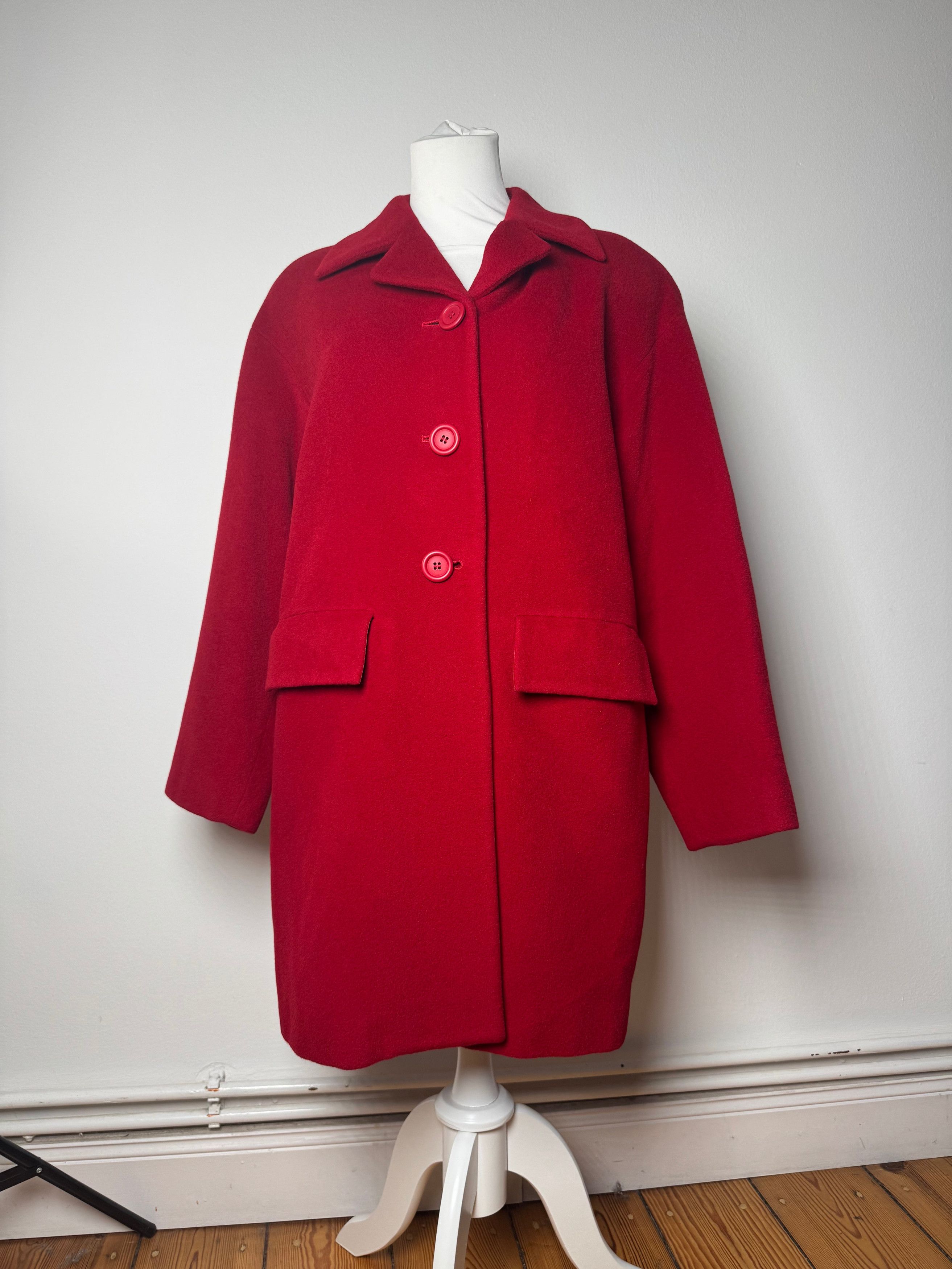 Balenciaga Vintage Wool Coat M red Size M / US 6-8 / IT 42-44 - 13 Thumbnail