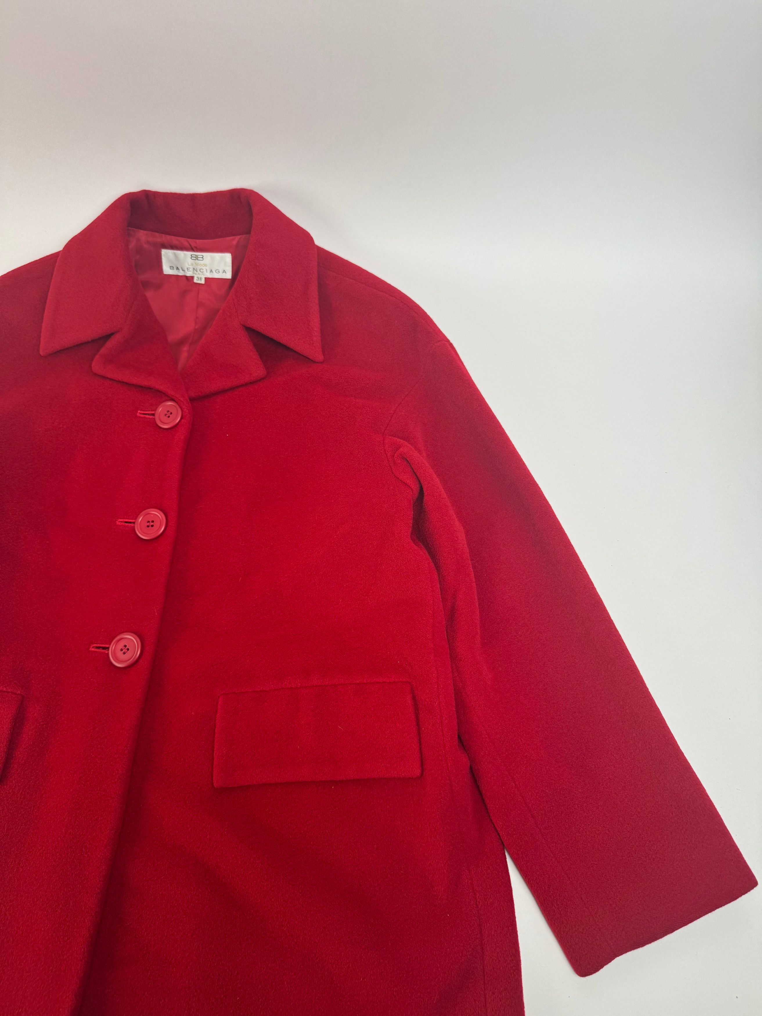 Balenciaga Vintage Wool Coat M red Size M / US 6-8 / IT 42-44 - 6 Thumbnail
