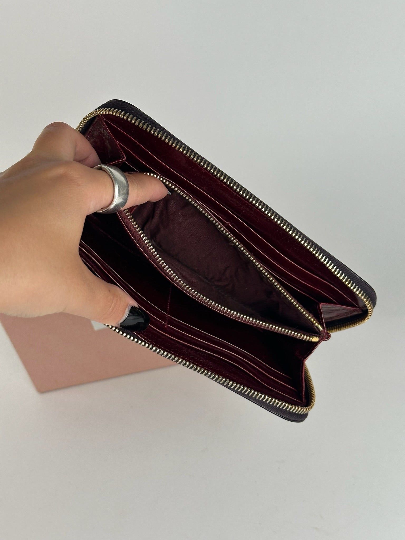 Miu Miu Vintage Leather wallet purple Size ONE SIZE - 7 Thumbnail