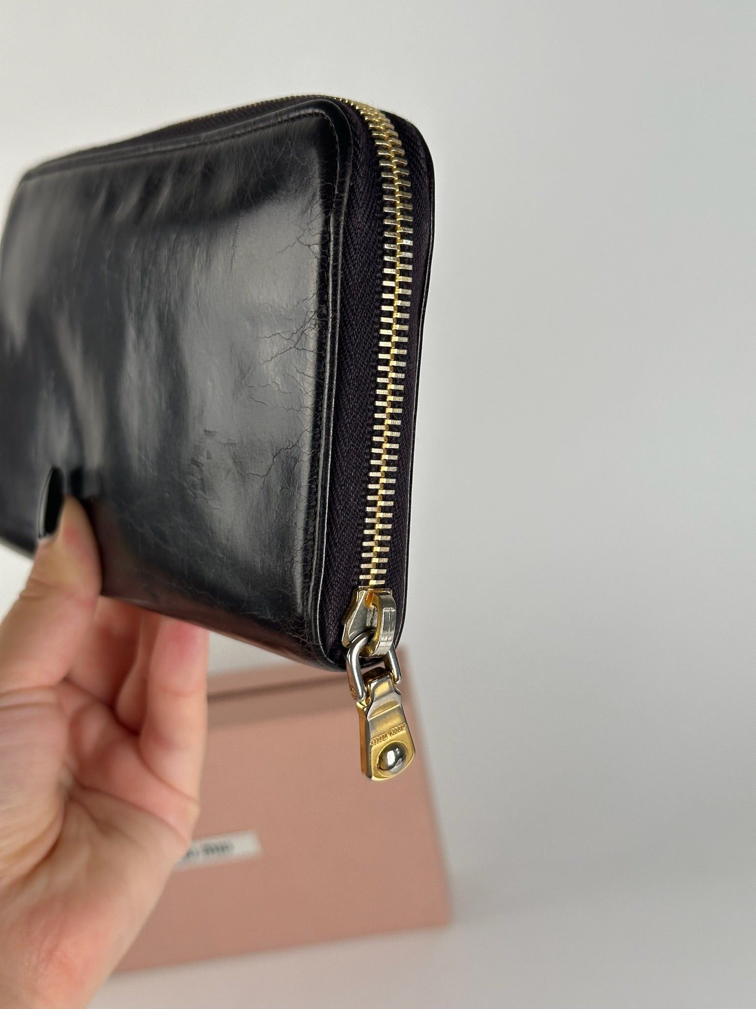Miu Miu Vintage Leather wallet purple Size ONE SIZE - 8 Thumbnail