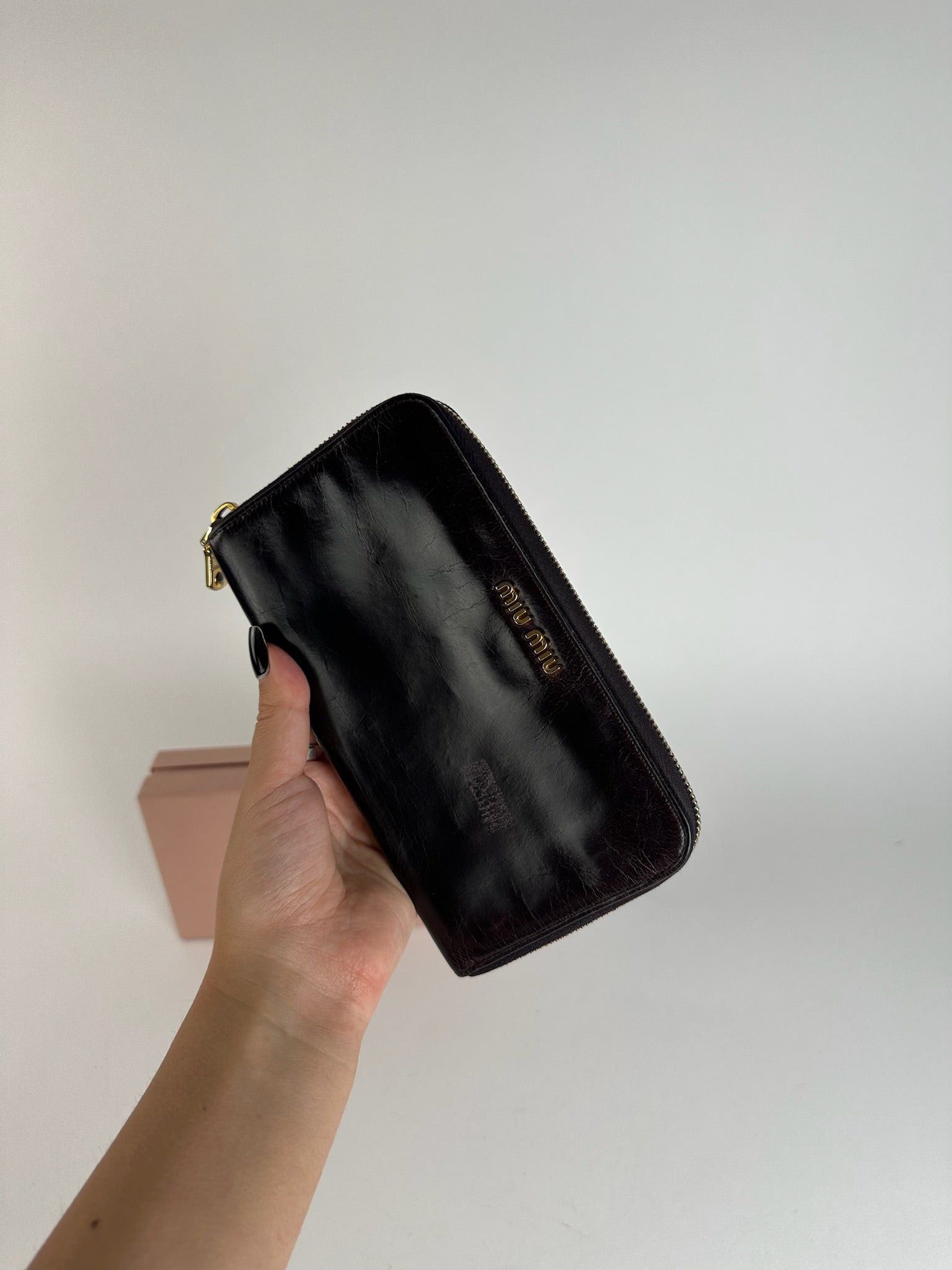 Miu Miu Vintage Leather wallet purple Size ONE SIZE - 10 Thumbnail