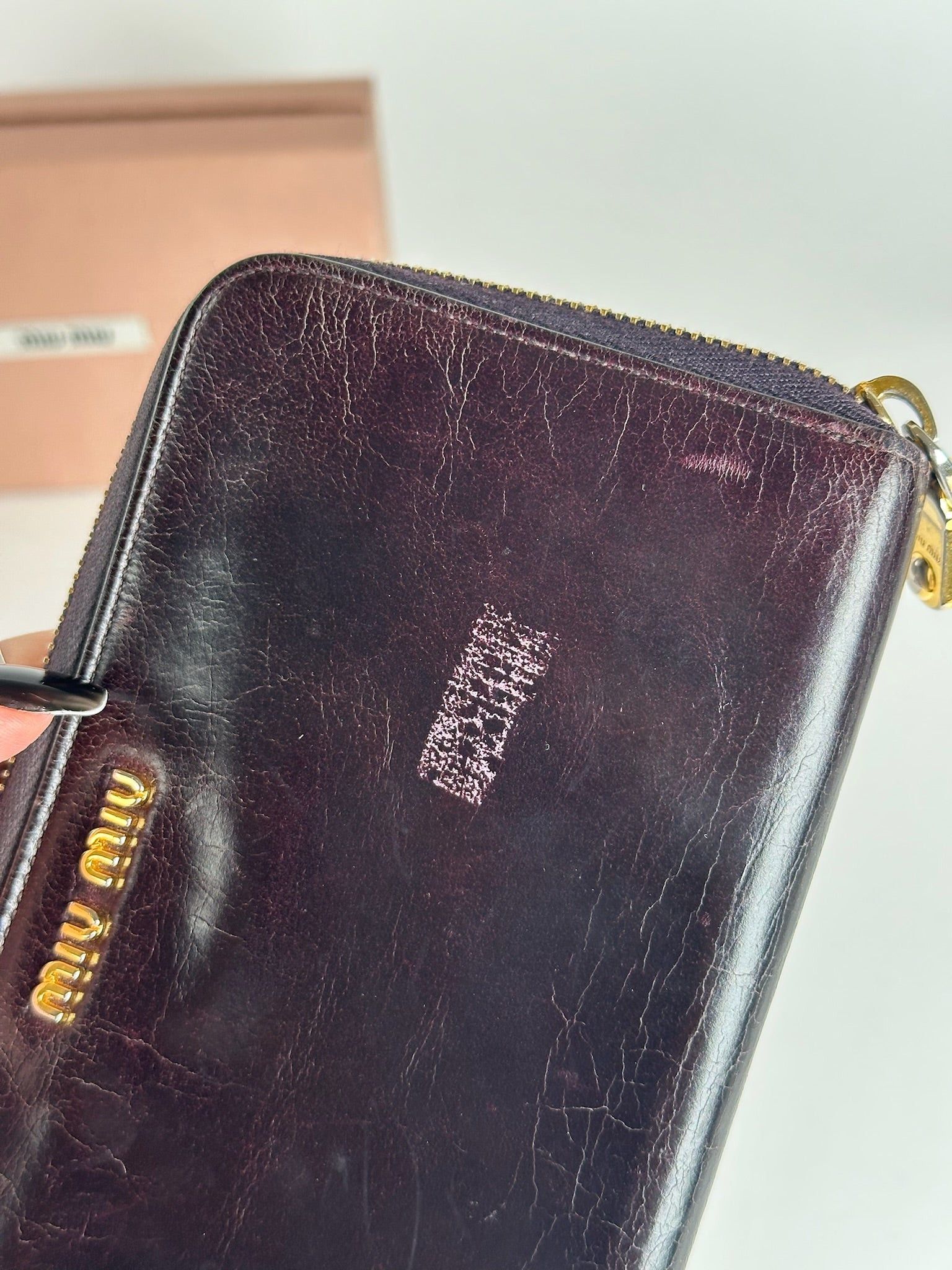 Miu Miu Vintage Leather wallet purple Size ONE SIZE - 12 Thumbnail