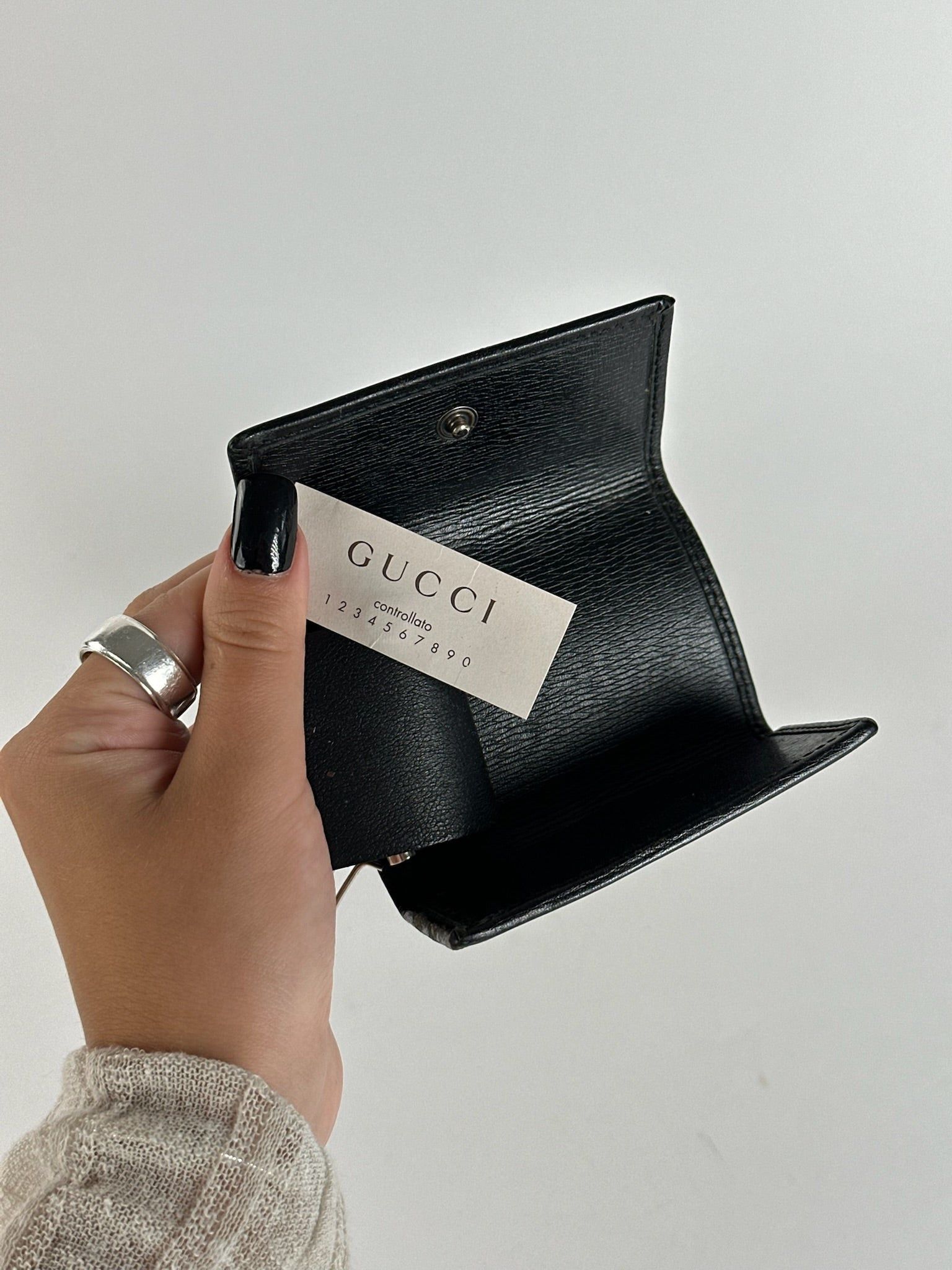 Gucci Vintage leather key holder black Size ONE SIZE - 6 Thumbnail