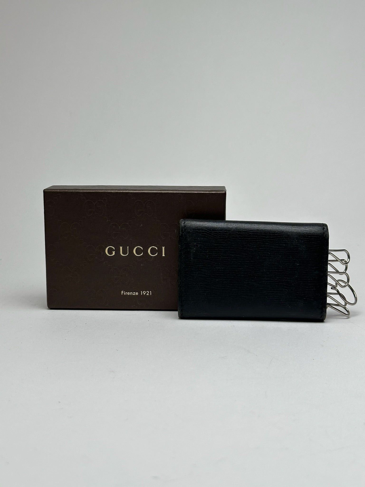 Gucci Vintage leather key holder black Size ONE SIZE - 2 Thumbnail