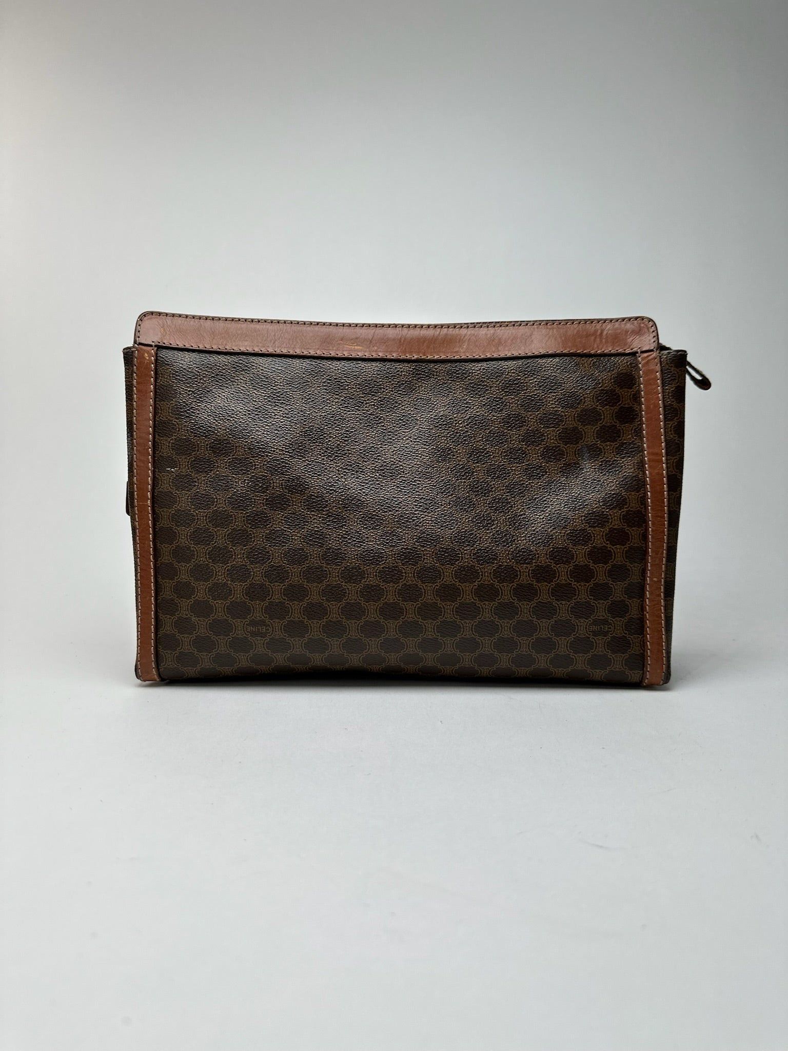 Celine Vintage Monogram Leather clutch brown Size ONE SIZE - 2 Thumbnail