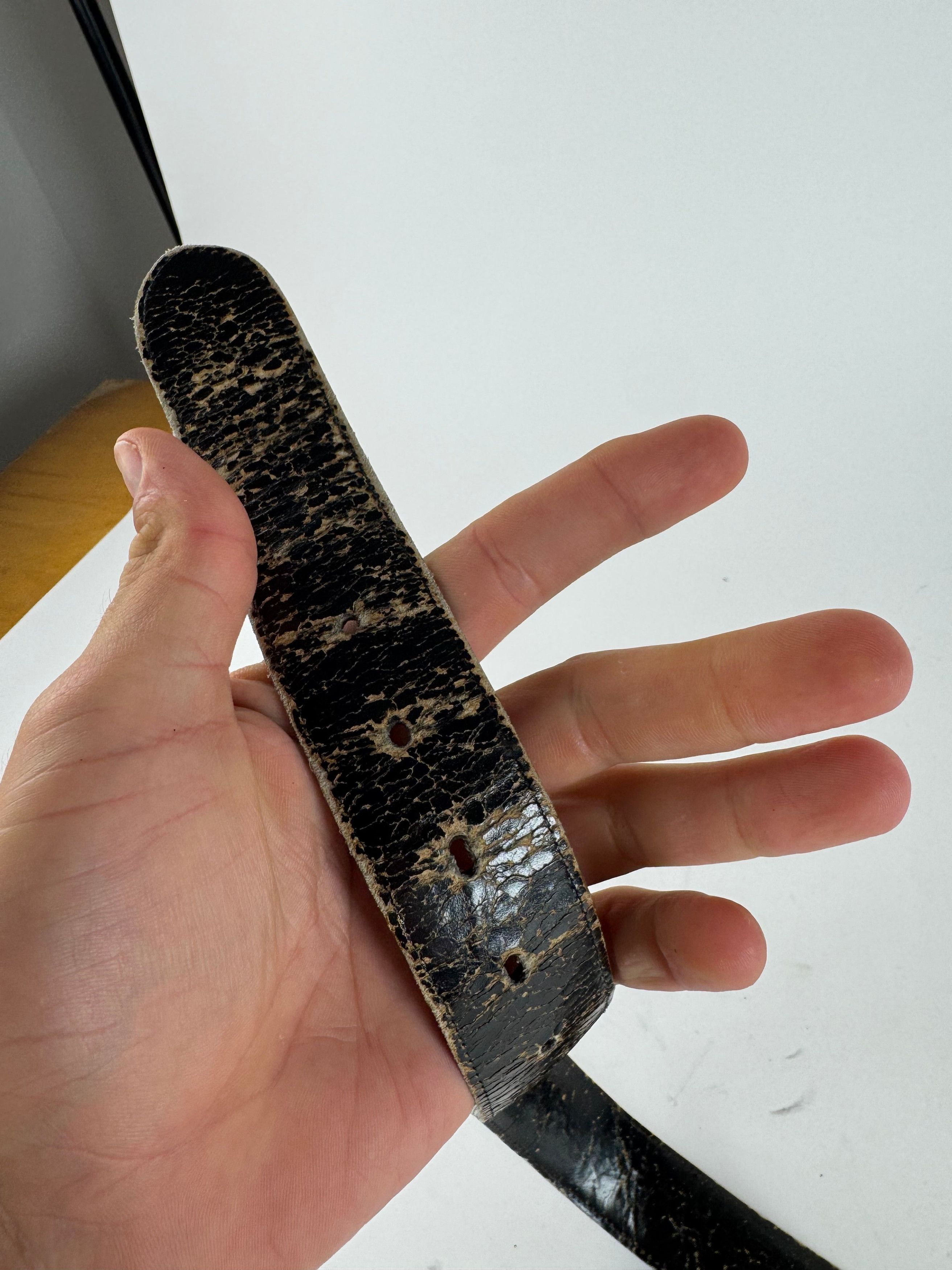 Celine Vintage Paris Crocodile Leather belt brown Size ONE SIZE - 5 Thumbnail