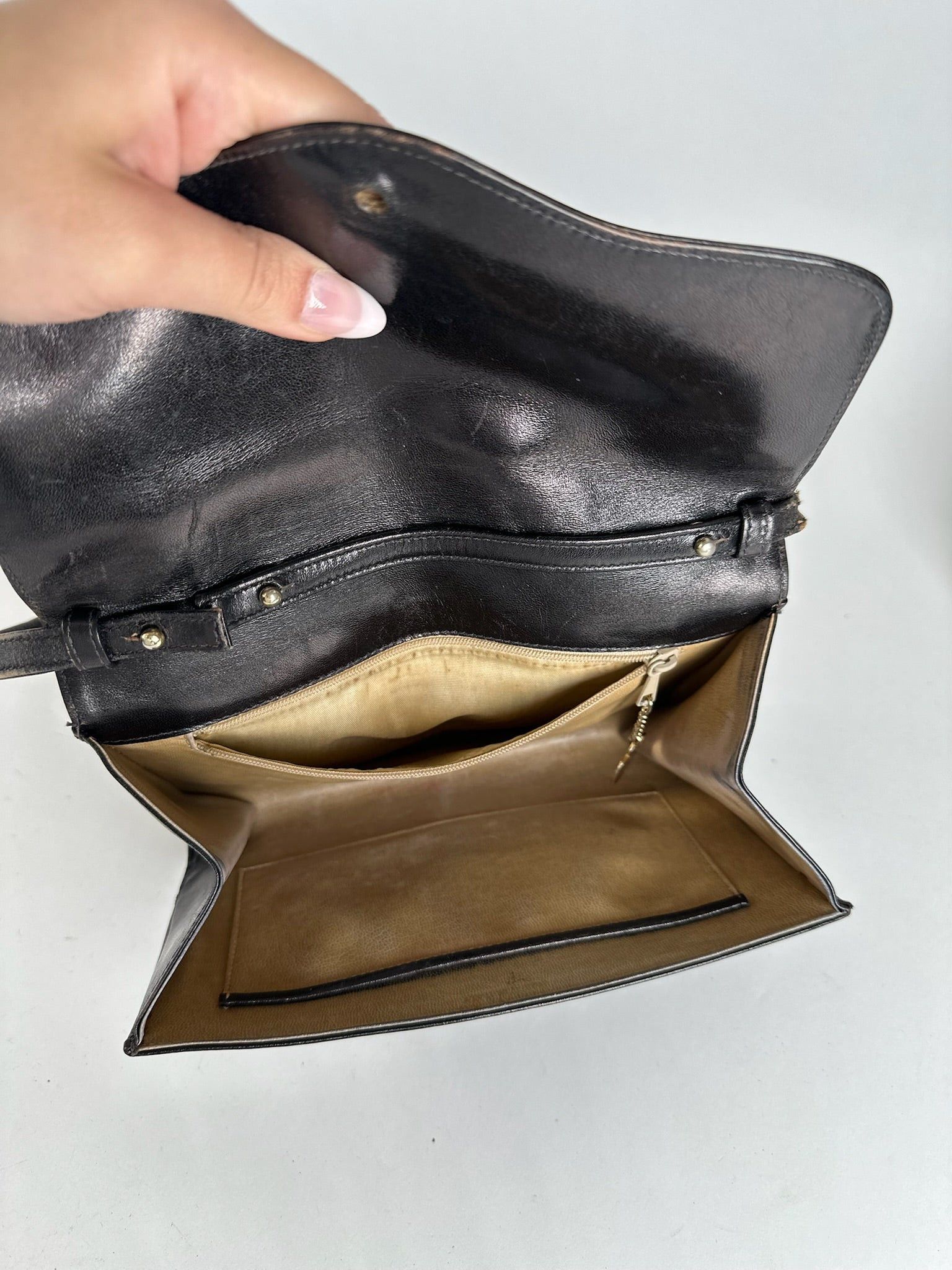 Celine Vintage Triomphe Leather Bag Size ONE SIZE - 3 Thumbnail